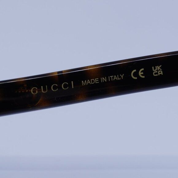 Gucci Gucci GG0765SA 003 Sunglasses Havana Butterfly Frame Size ONE SIZE - 8 Thumbnail