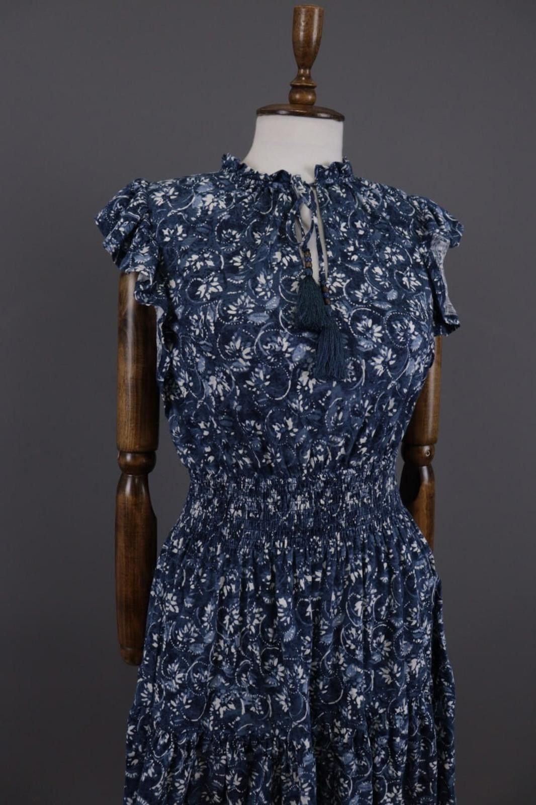 Lauren Ralph Lauren Lauren Ralph Lauren Blue Floral Blouse Short Dress Size 4 Size S / US 4 / IT 40 - 6 Thumbnail