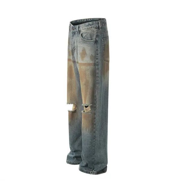 VIBE American retro distressed street hip hop loose ripped jeans Size US 32 / EU 48 - 2 Thumbnail