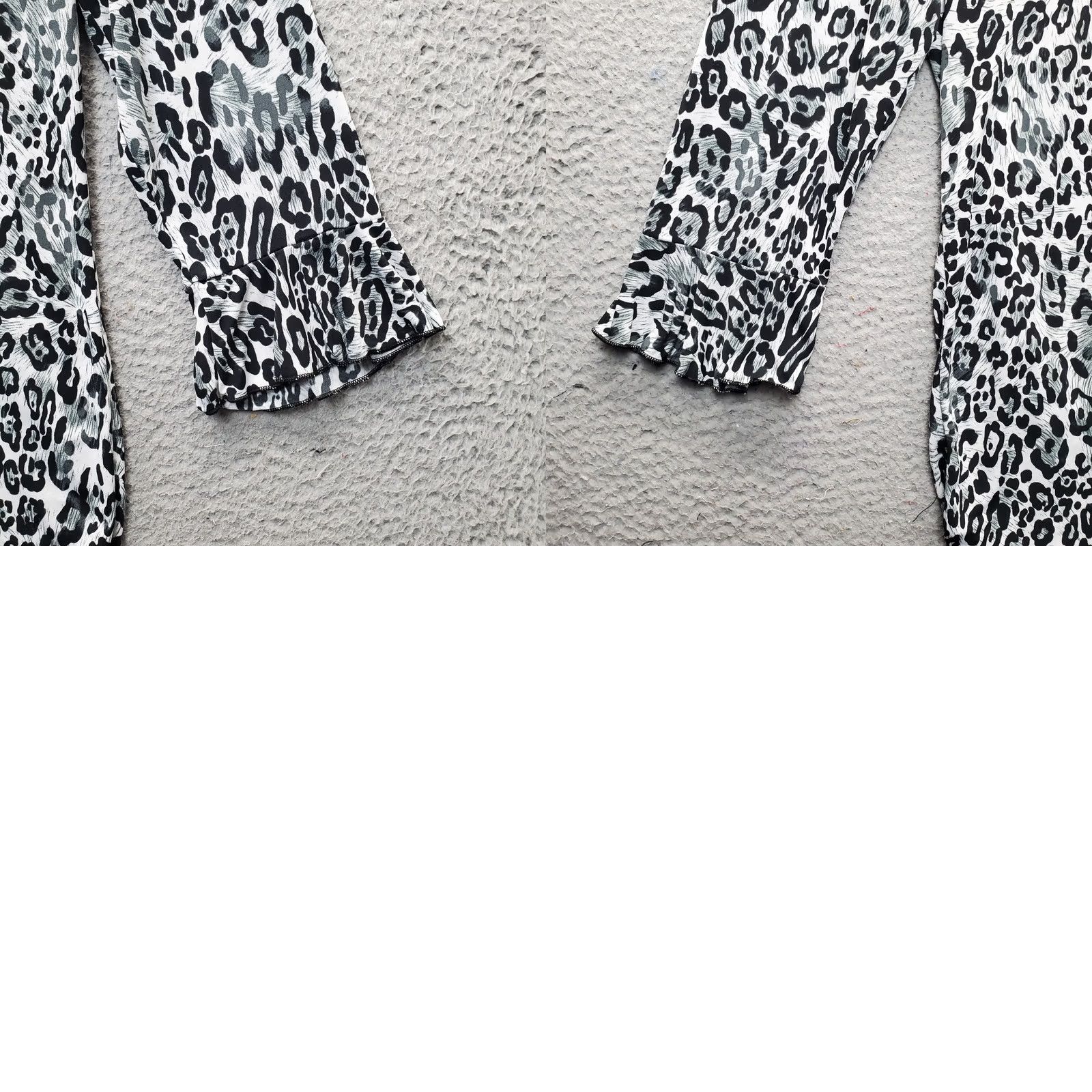 Bell Moonlight Bay Blouse Womens Large Multi Leopard Print Bell Sleeve Round Neck Shirt Size L / US 10 / IT 46 - 8 Thumbnail