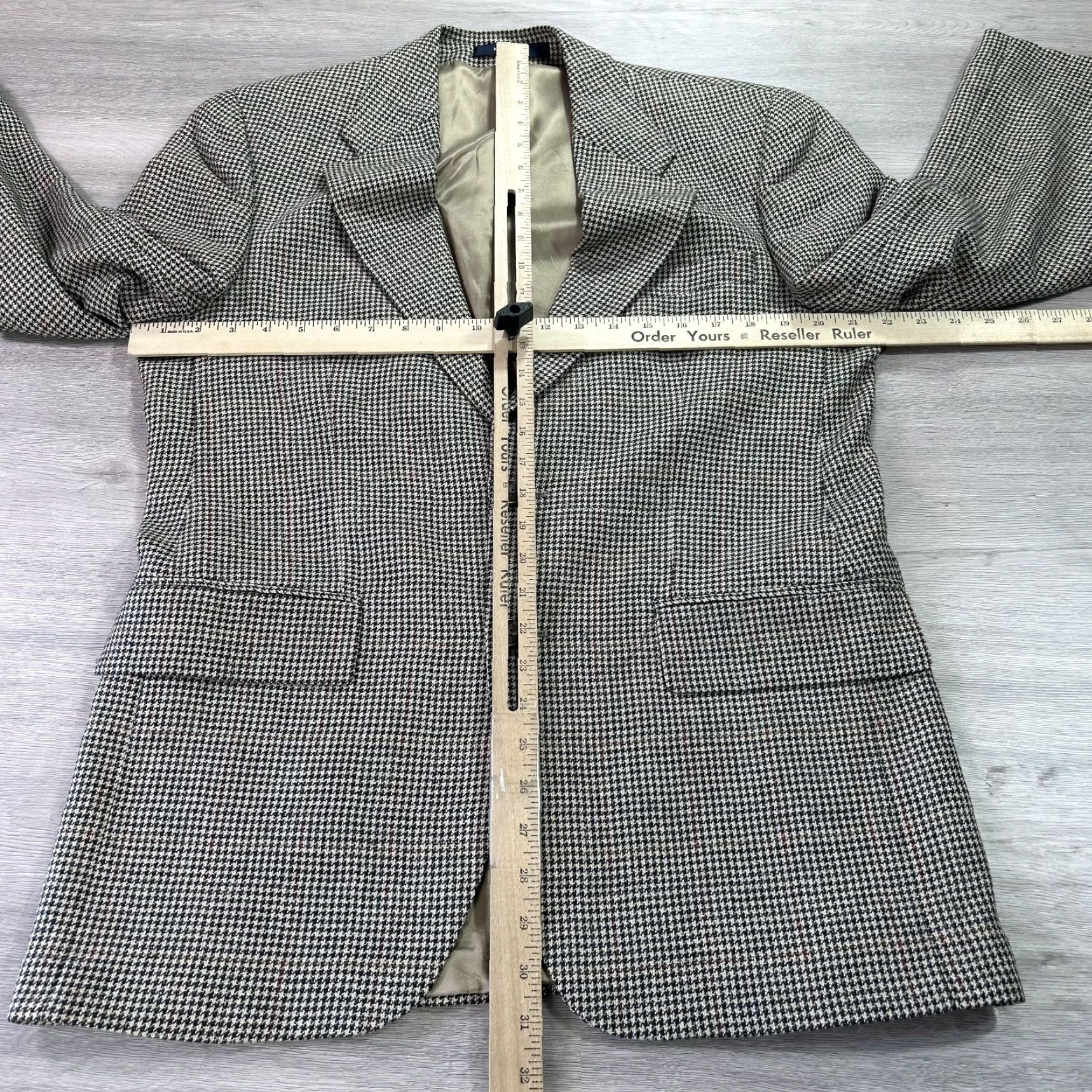 Ralph Lauren Ralph Lauren RRL Blazer Mens 44R Brown Houndstooth Wool Coat Suit Jacket Size 44R - 5 Thumbnail