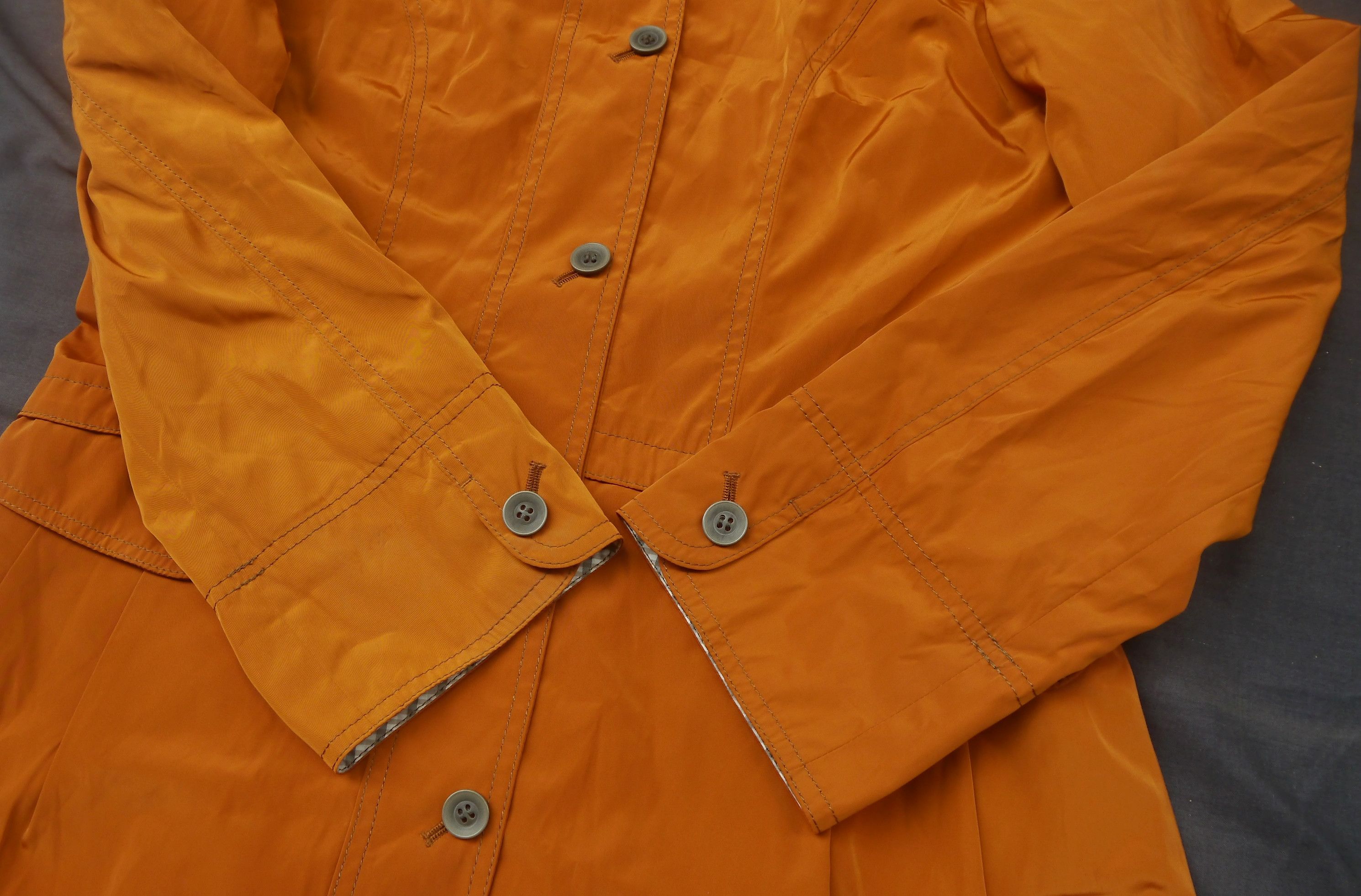 Kansai Yamamoto (J824) Kansai Bis Collection Orange Polyester Coat Sz 9 Size S / US 4 / IT 40 - 7 Thumbnail