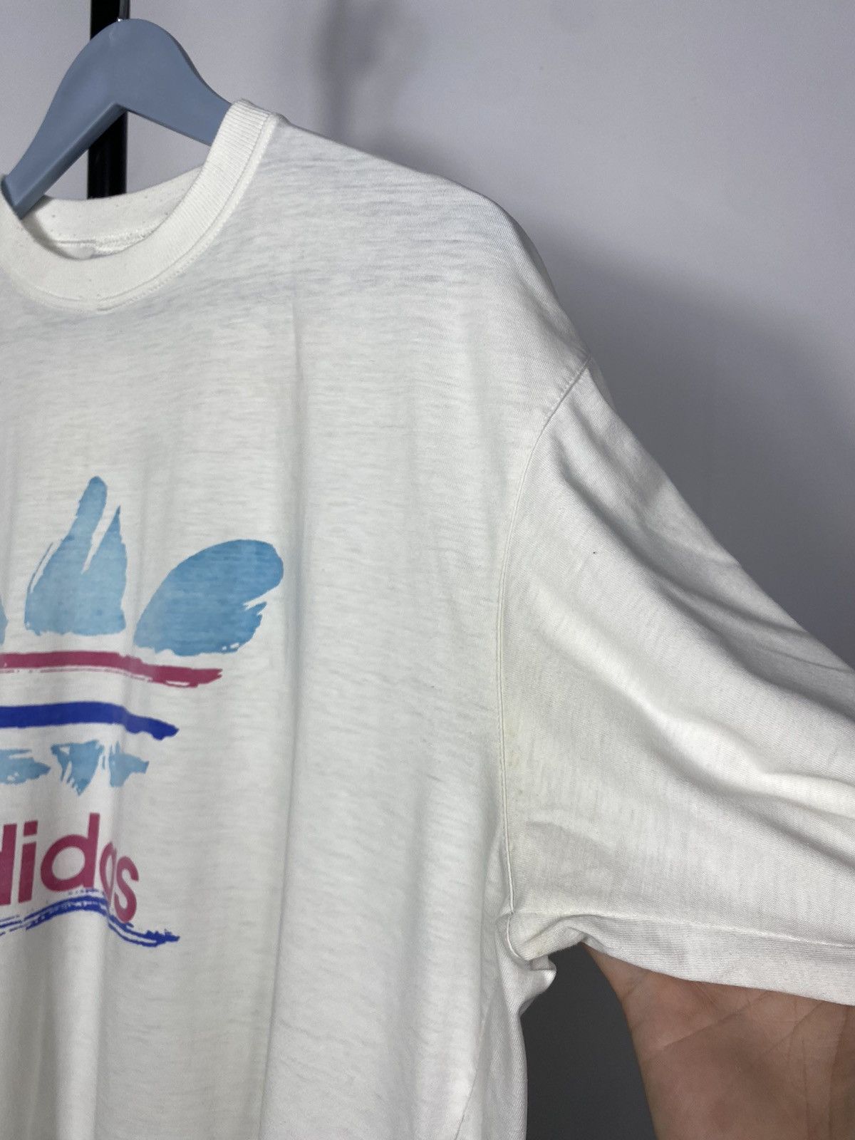 Adidas × Vintage Vintage 90s Adidas T Shirt Big Logo Style Boxy Rap Size US M / EU 48-50 / 2 - 9 Thumbnail