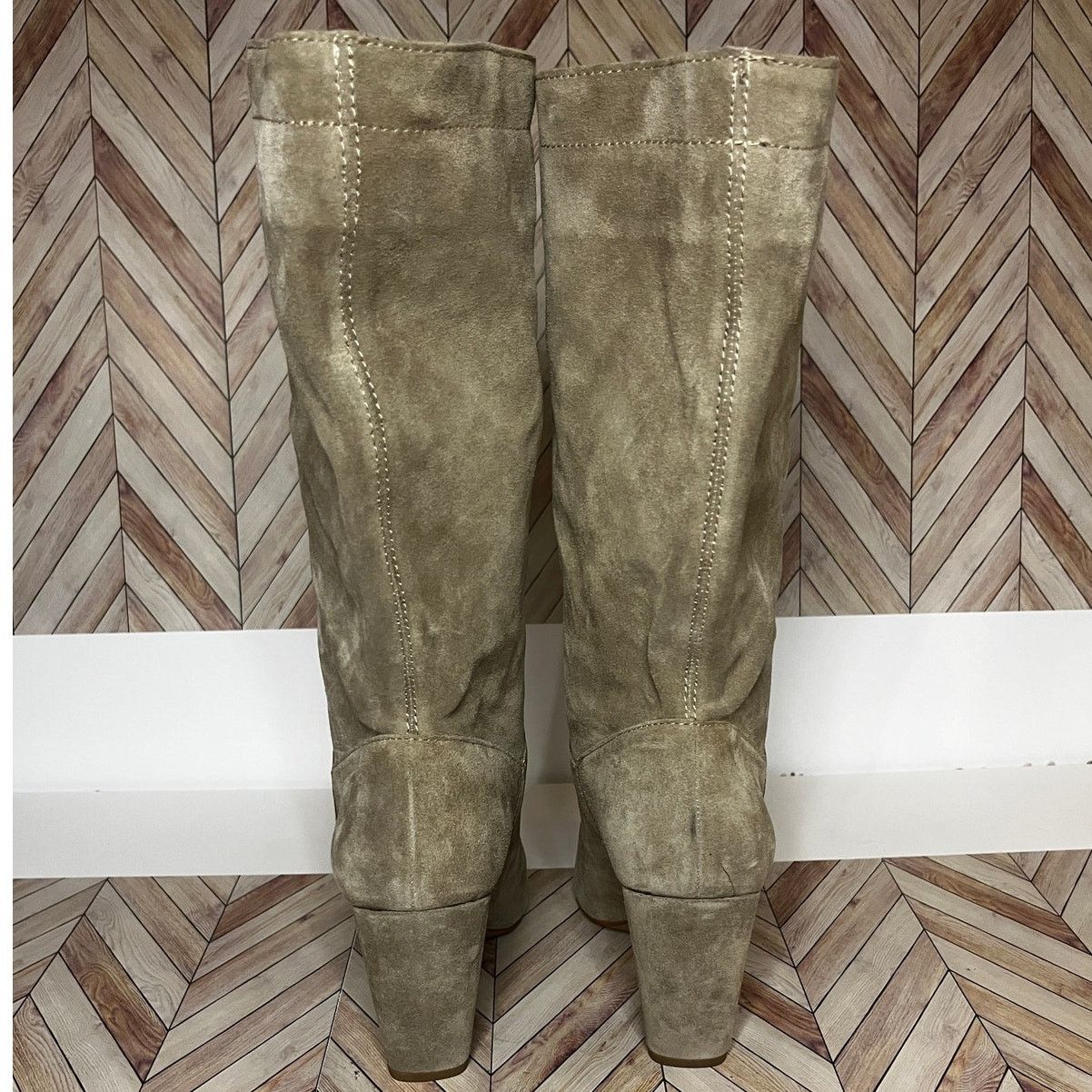Other 1.State Maribell Pebble Suede Mid-Calf Boots Tan Womens 7.5M Size US 7.5 / IT 37.5 - 7 Thumbnail