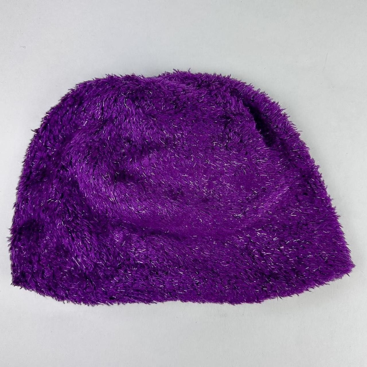 Other ASTROBOI* 'Candy Shop' Purple Metallic Rhinestone Beanie Hat Size ONE SIZE - 4 Thumbnail