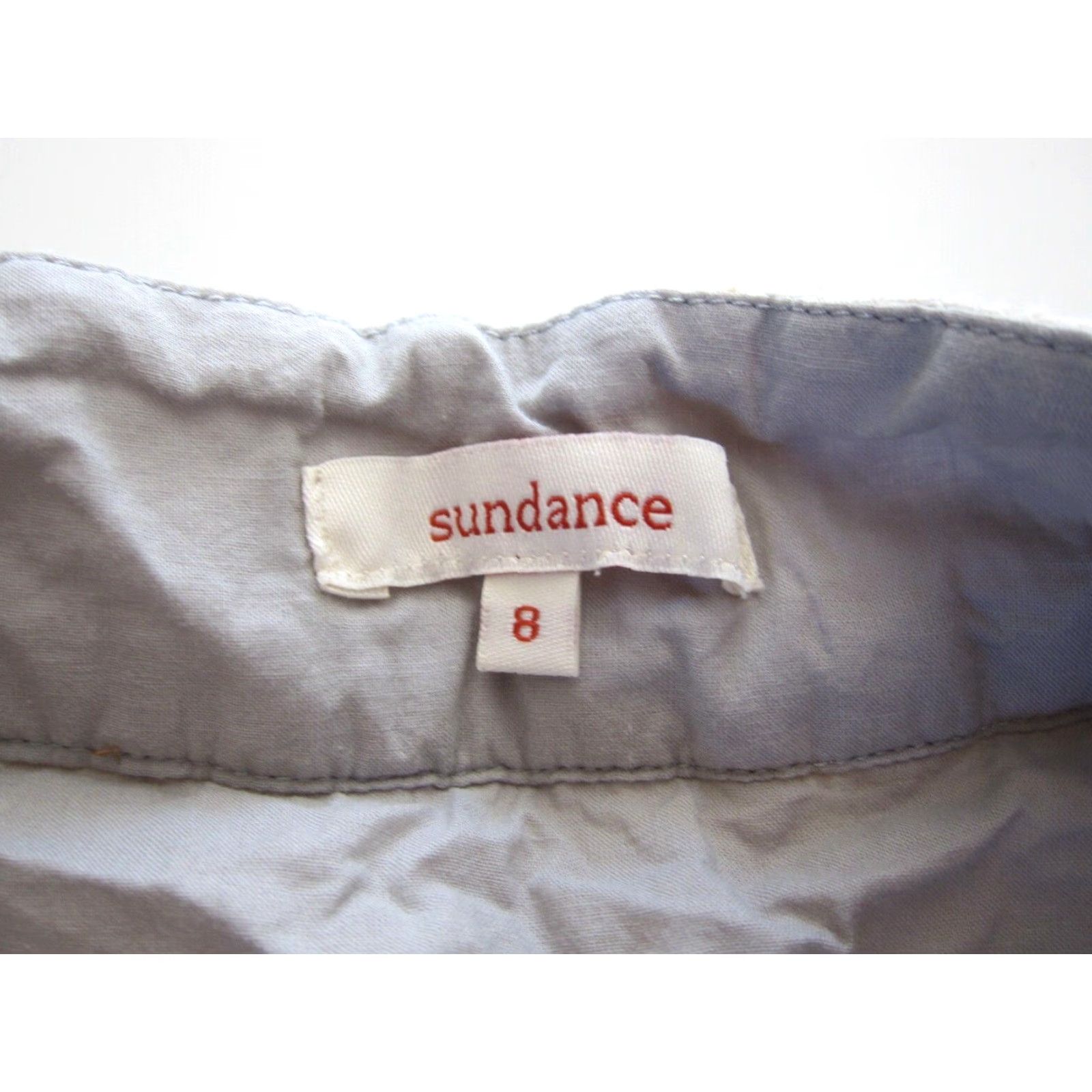 Vintage Sundance Cotton Ivory Blue Lace Floral Pleated A-Line Pettiskirt Women 8 Size 30" / US 8 / IT 44 - 4 Thumbnail
