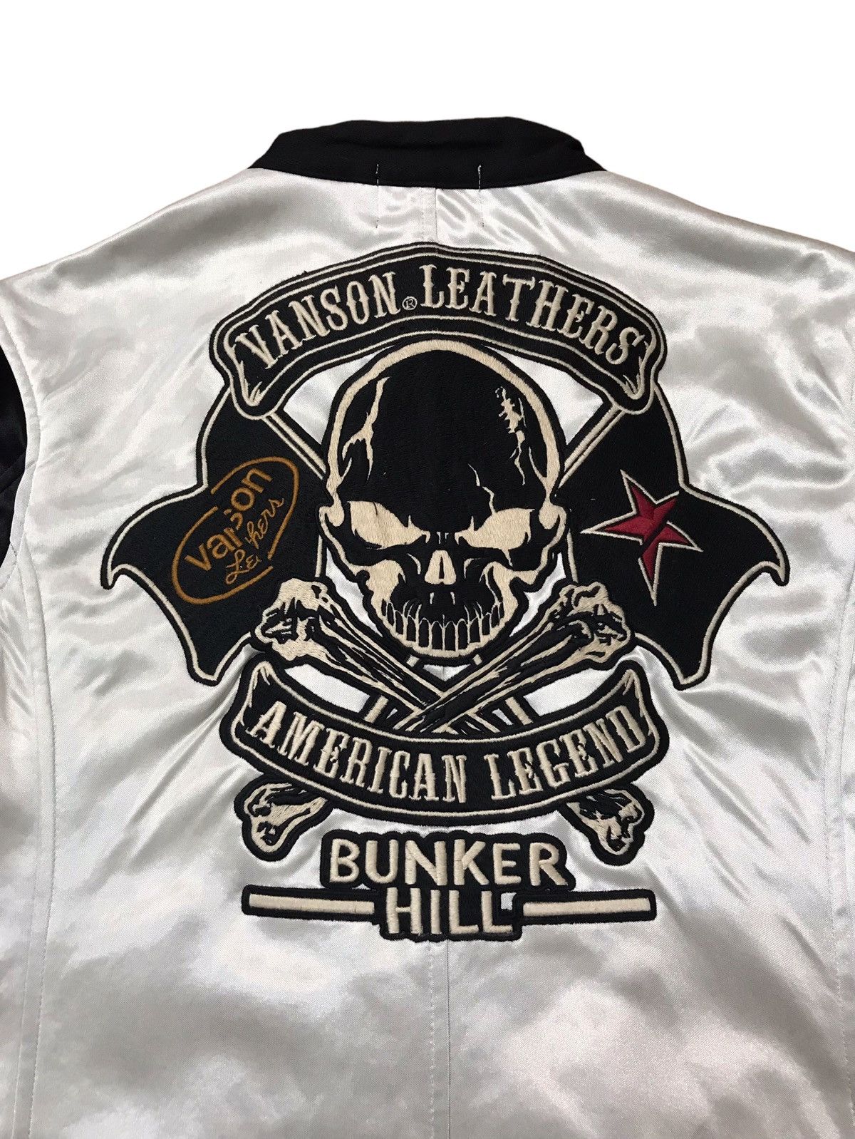 Japanese Brand × Mastermind Japan × Vanson Leathers Vanson Leather Embroidery Skull Biker Jacket Size US M / EU 48-50 / 2 - 3 Thumbnail