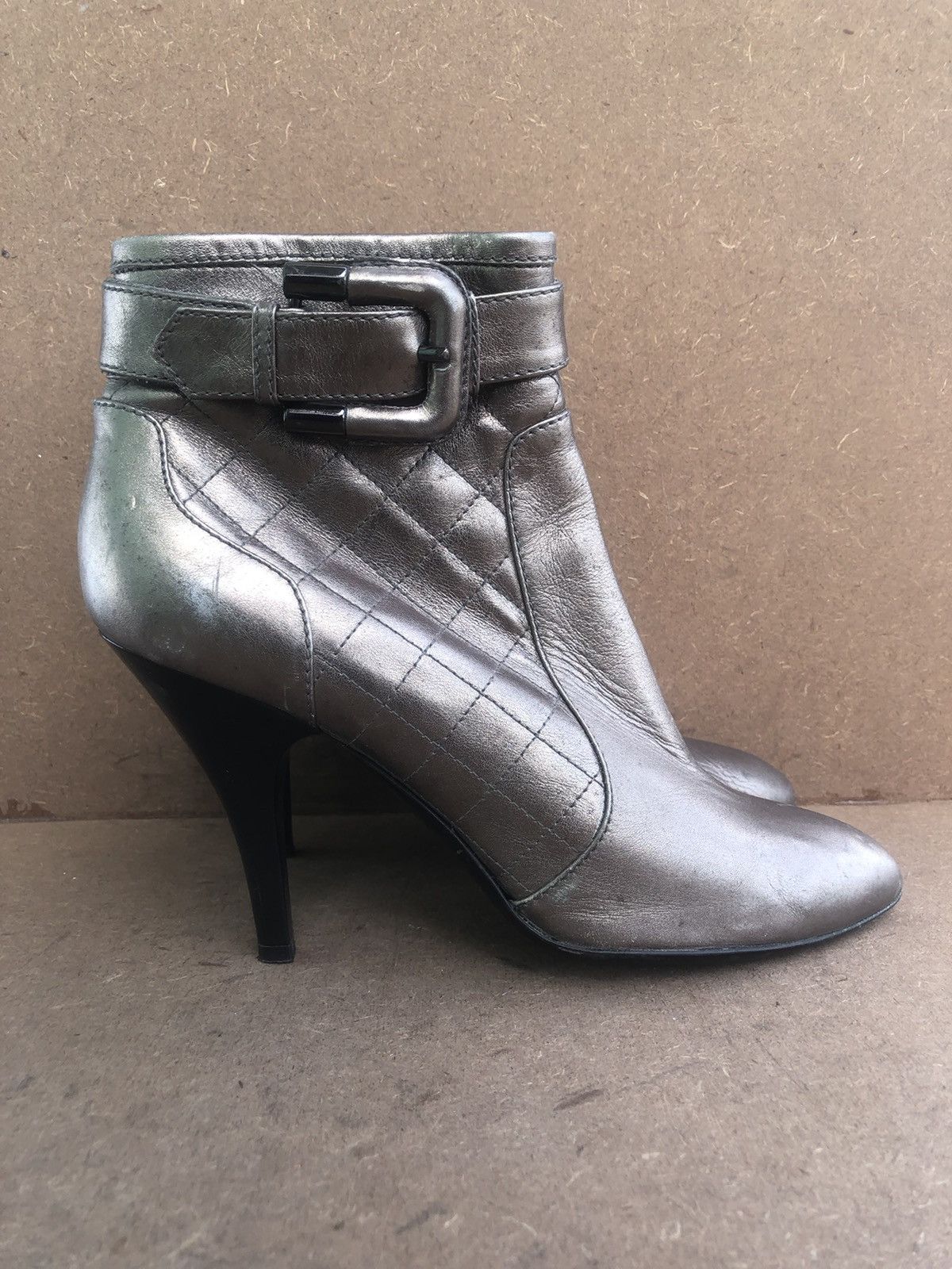Burberry Rurberry Grey Leather Women’s Boots Size 40 Size US 10 / IT 40 - 3 Thumbnail