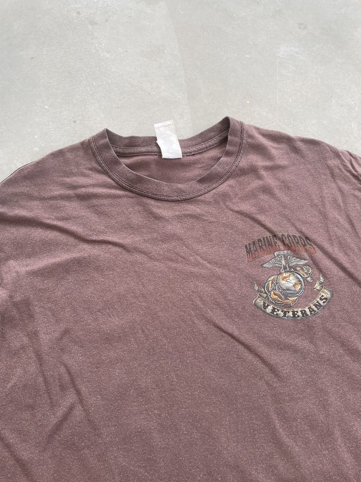 Vintage VINTAGE MARINE CORPS VETERANS TEE Size US XL / EU 56 / 4 - 4 Thumbnail