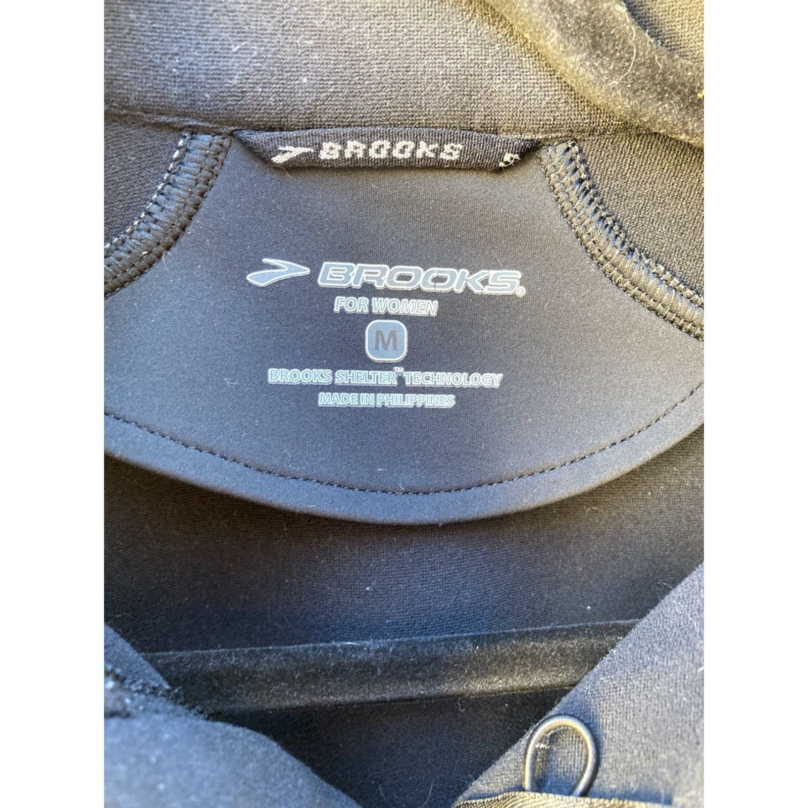 Brooks Brooks Running Women's Black Full-Zip Activewear Sweater M Embroidered Flawed Size M / US 6-8 / IT 42-44 - 3 Thumbnail