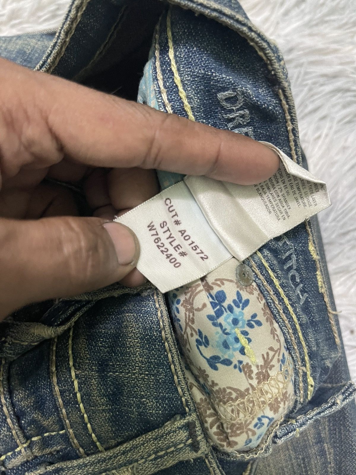 20471120 90s YANUK FLARE JEANS DISTRESSED DESIGN Size US 30 / EU 46 - 12 Thumbnail