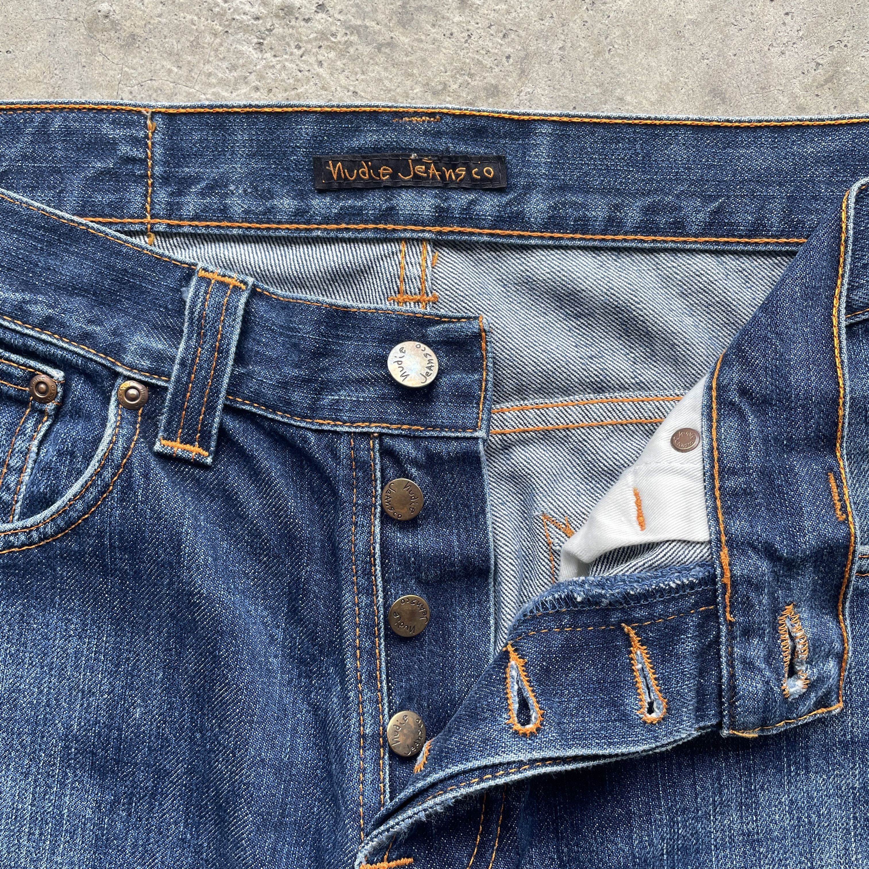 Nudie Jeans W32x31 VINTAGE NUDIE JEANS FLYBUTTON FADED PANTS DENIM Size US 32 / EU 48 - 6 Thumbnail