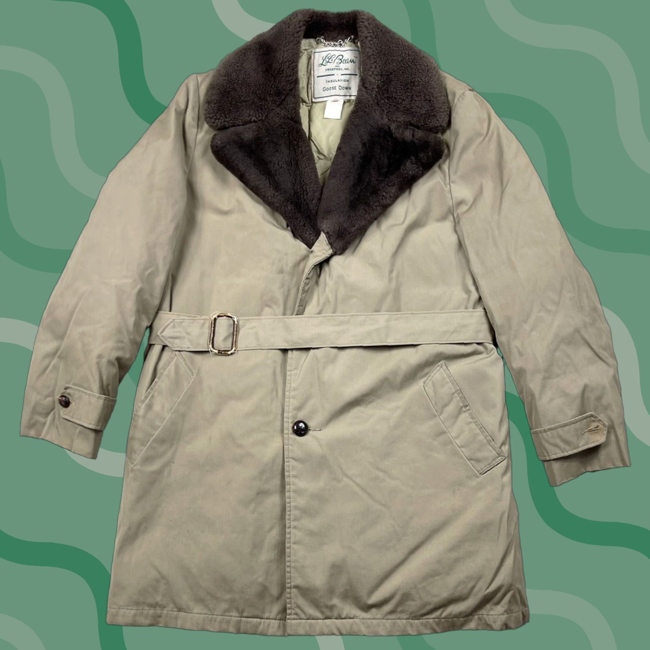 Vintage VINTAGE L.L. Bean Penobscot Down Parka Jacket L 40 Beige USA Ski Quilted Puffer Fur Collar Mens Size US L / EU 52-54 / 3 - 1 Thumbnail