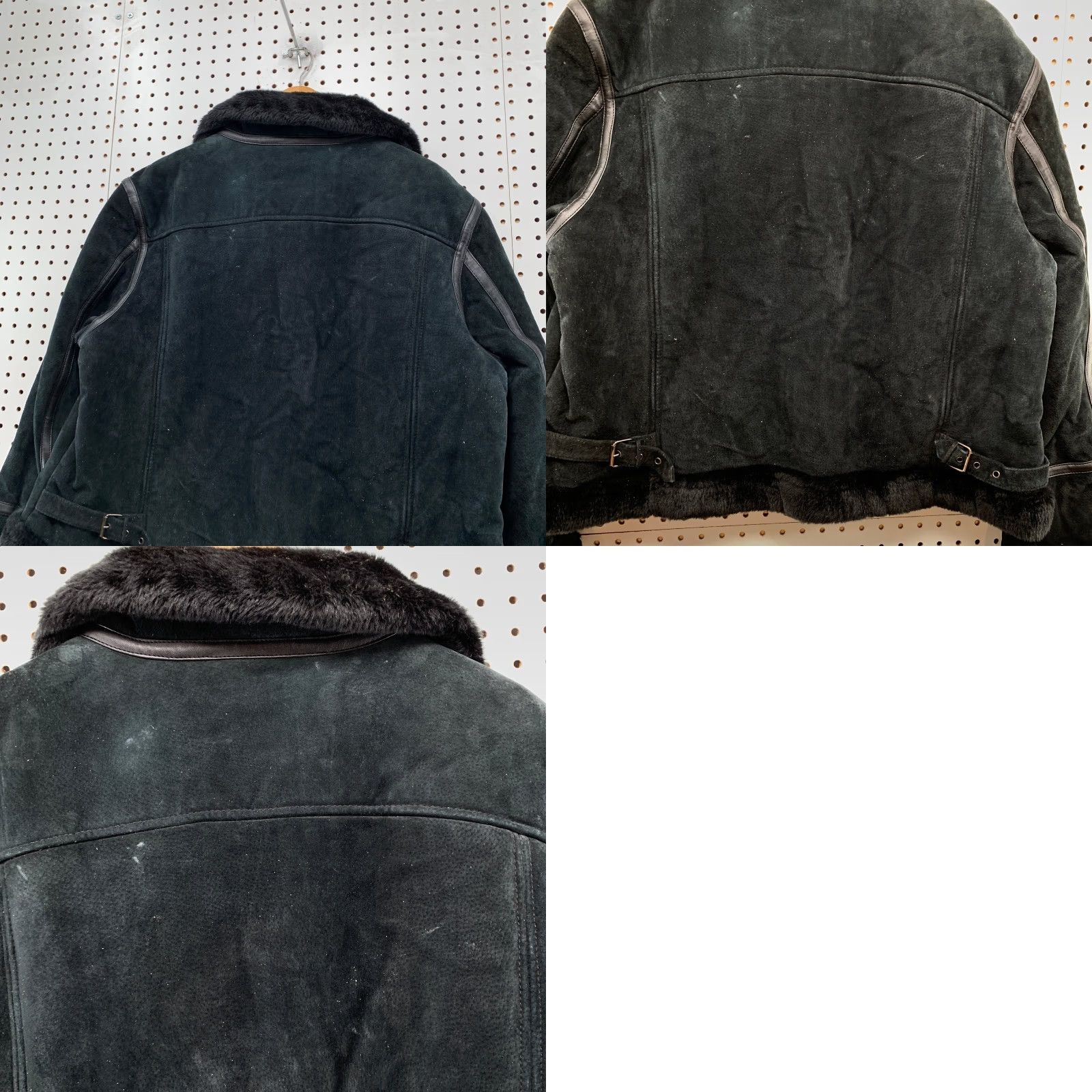 Vintage Marcia Jacket Womens 4XL Black Faux Fur Lined Italian Leather Suede Shearling 4XL Women’s Jacket Size XXL / US 16-18 / IT 52-54 - 11 Thumbnail