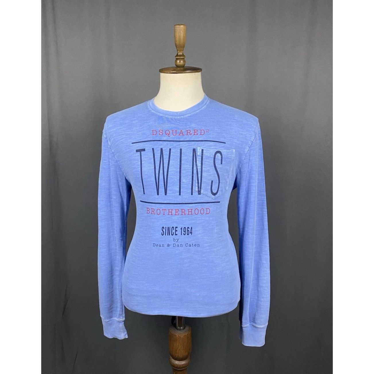 Dsquared2 Dsquared2 Big Logo Men's Blue Crewneck Sweater Size L Size US L / EU 52-54 / 3 - 1 Thumbnail