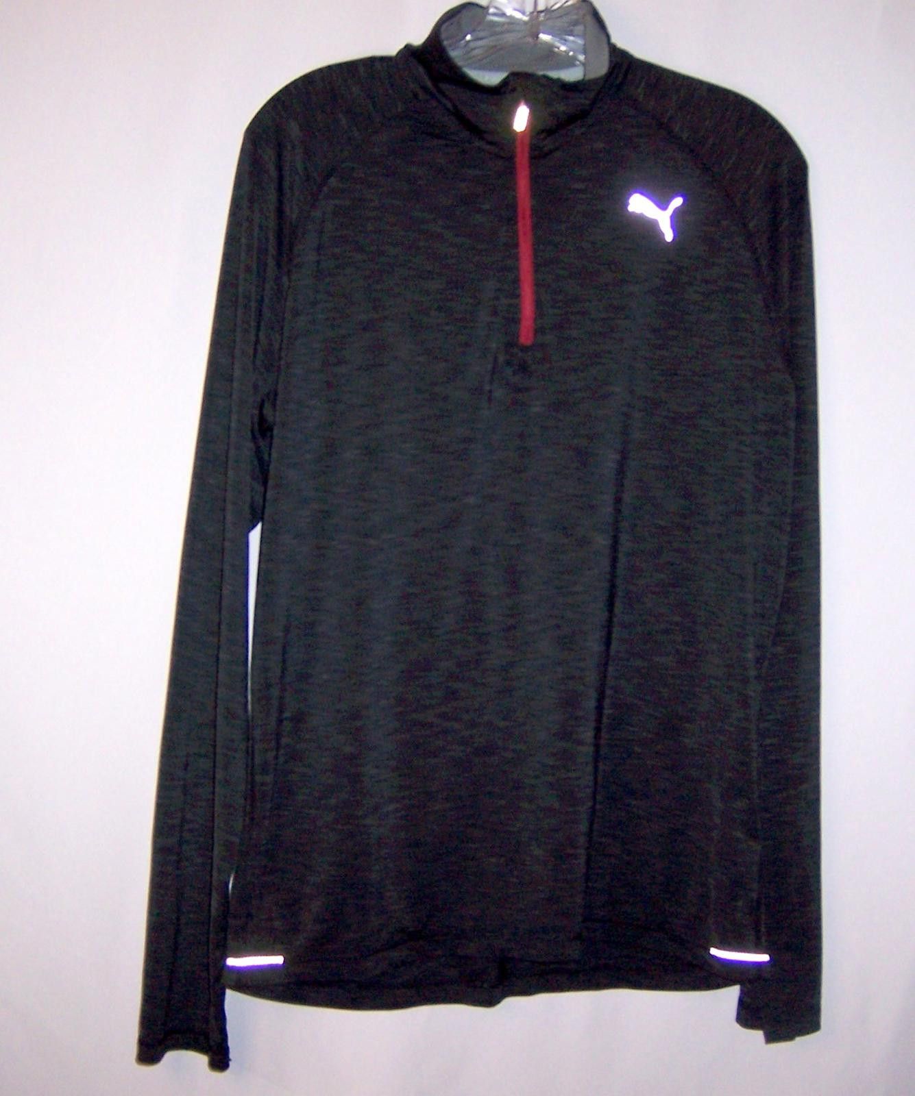 Puma Puma Men's Medium DryCELL 1/​4 Zip Running Top Black Size US M / EU 48-50 / 2 - 1 Thumbnail