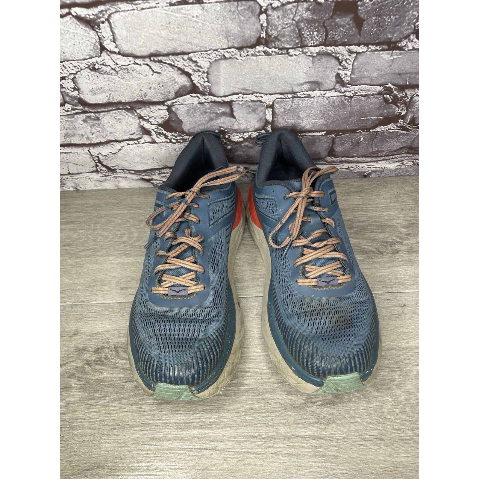 Hoka Hoka One One Bondi 7 110518 RTOS Blue Synthetic Running Shoe Size US 10.5 / EU 43-44 - 2 Thumbnail