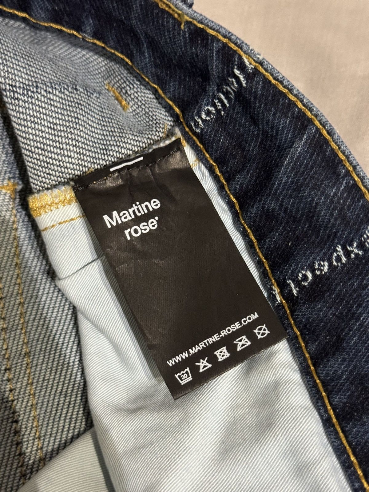 Martine Rose Logo Straight Leg Denim Jeans Size US 32 / EU 48 - 5 Thumbnail