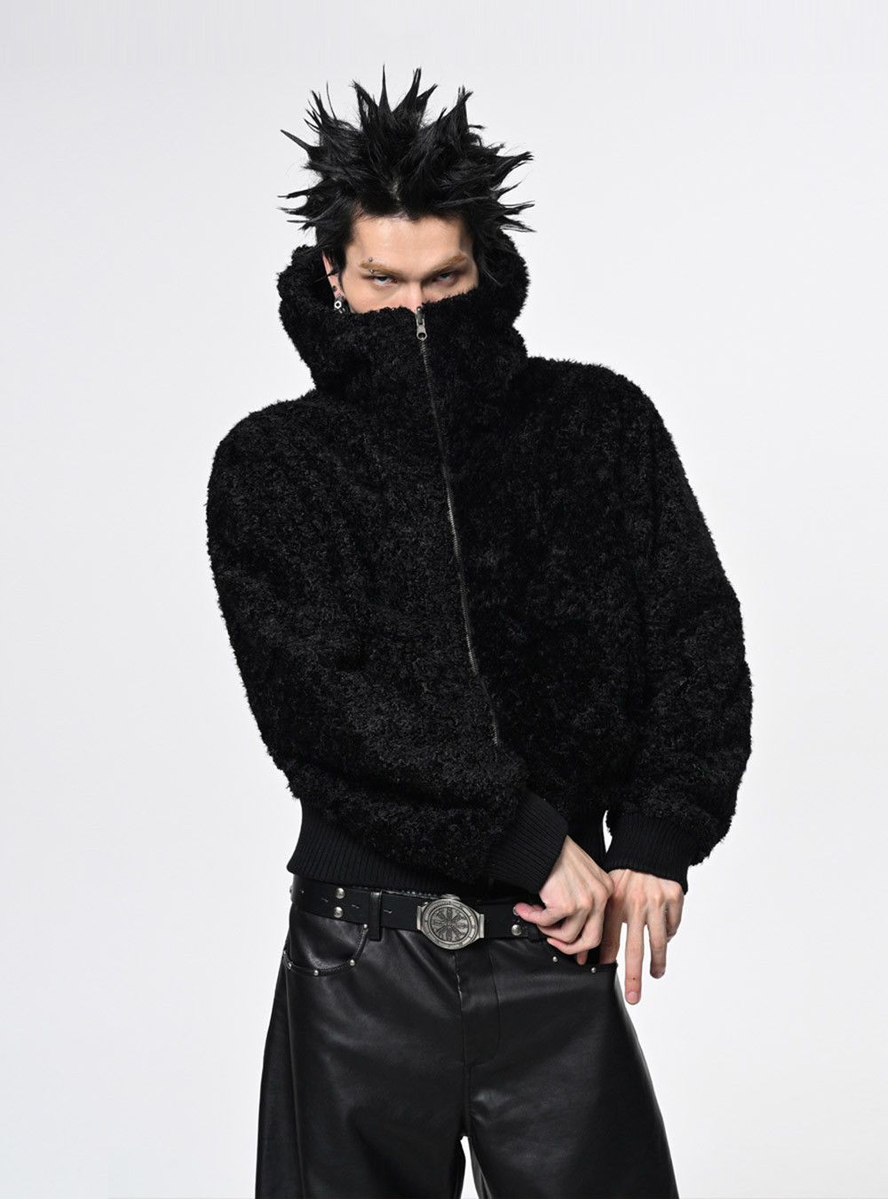 Other New SAVAGEGROWTHWORLD Devil Horn Faux Fur Zip Size US L / EU 52-54 / 3 - 5 Thumbnail