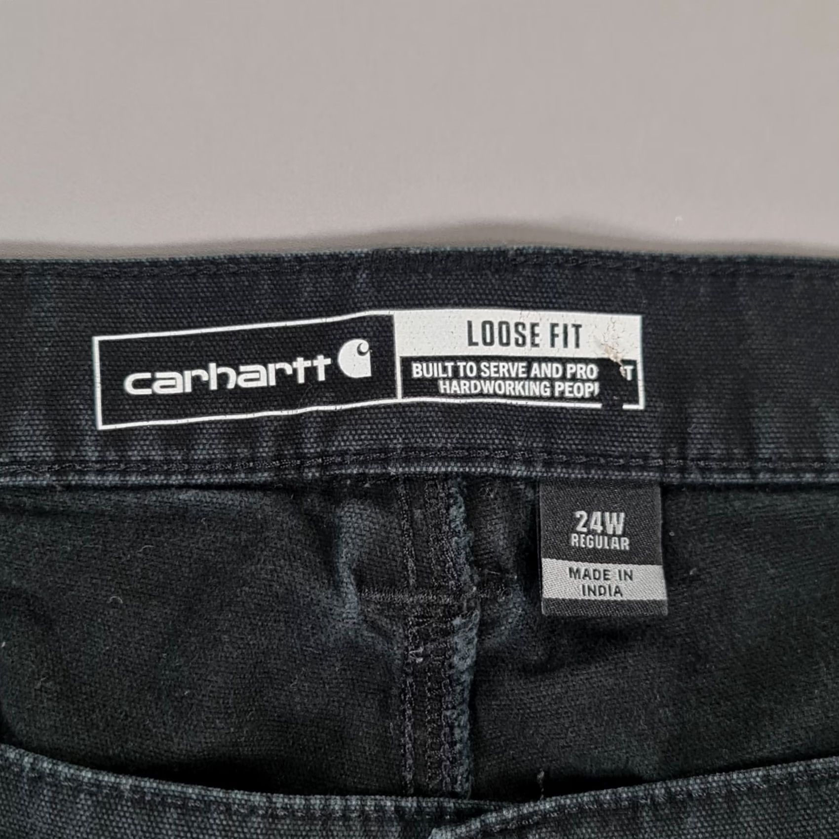 Carhartt VINTAGE Carhartt Womens Carpenter Trousers Black W48 L30 Loose Fit Rugged Flex Pants 24W Size 42" / US 20 - 4 Thumbnail