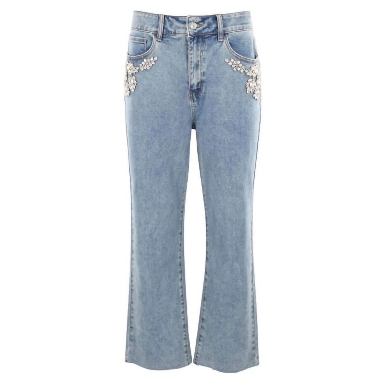 Generation Love Generation Love Carolyn Crystal Denim Pants Jeans NWT Size Size 28" / US 6 / IT 42 - 3 Thumbnail