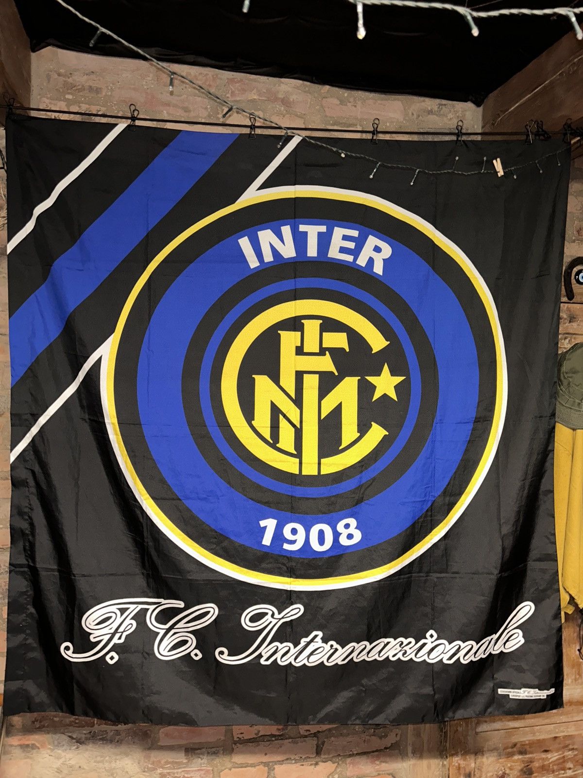 Vintage 90s Vintage Inter Milan Internazionale Eurosport Huge Flag Size ONE SIZE - 1 Thumbnail