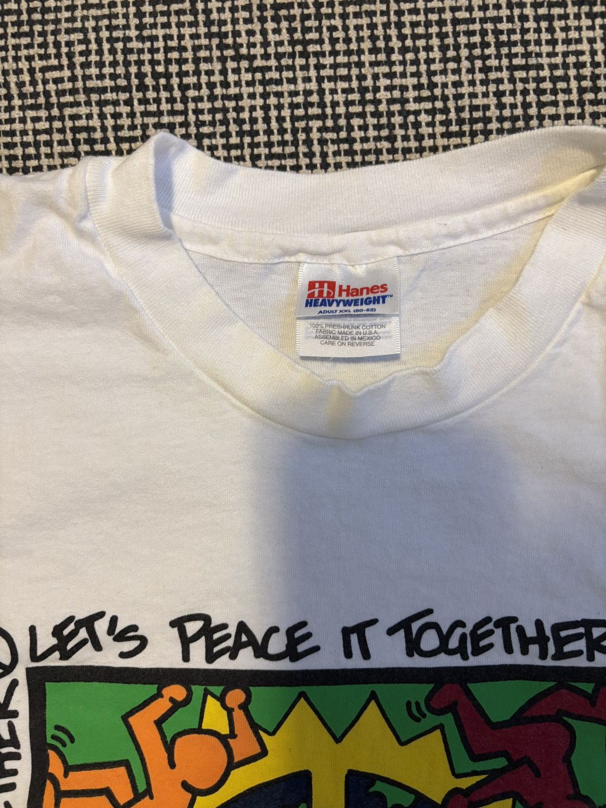 Vintage Vintage 1993 Lets make peace together t-shirt Size US XXL / EU 58 / 5 - 4 Thumbnail
