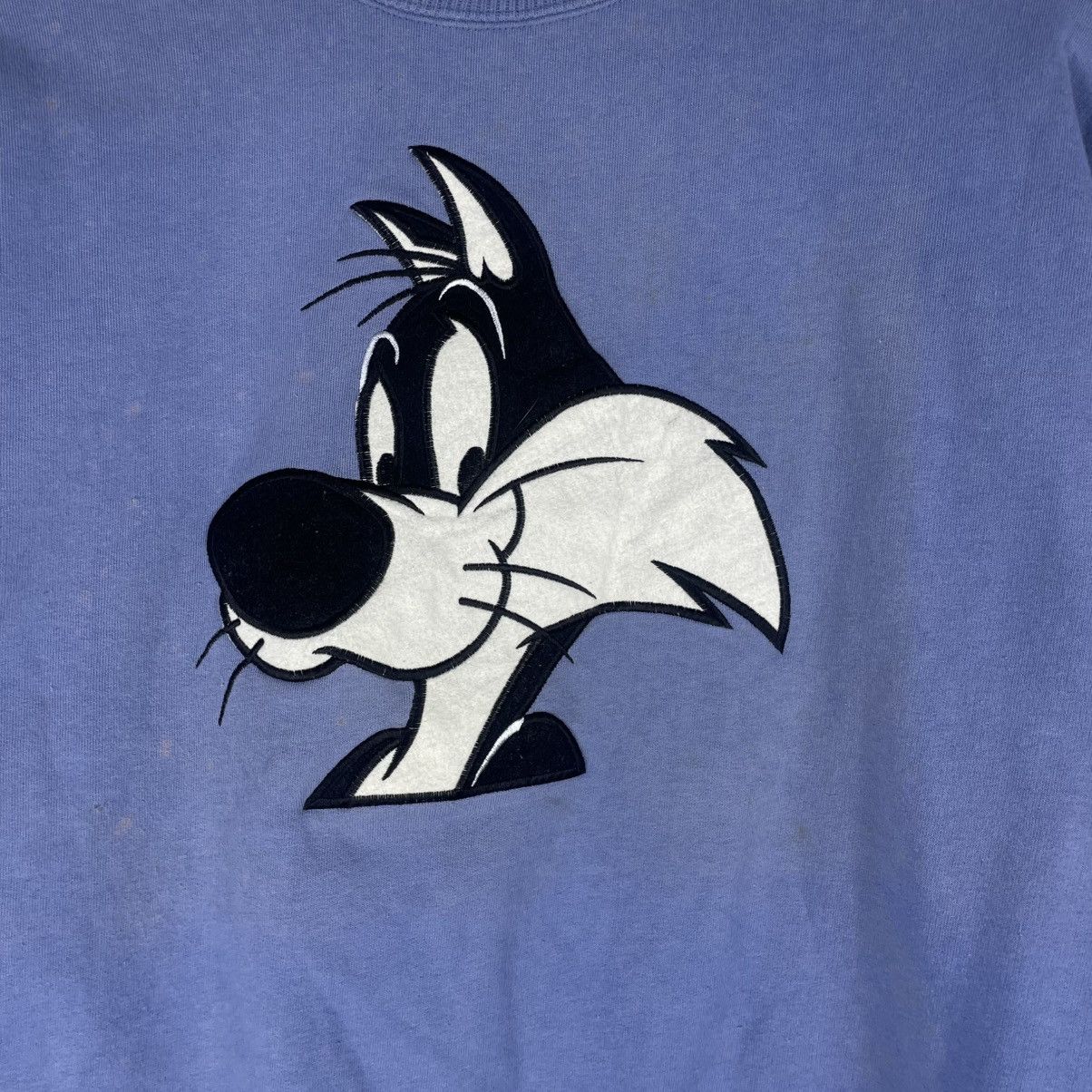Warner Bros Vintage 90s Pepe le Pew Big Face Embroided Sweatshirt Size US XL / EU 56 / 4 - 2 Thumbnail