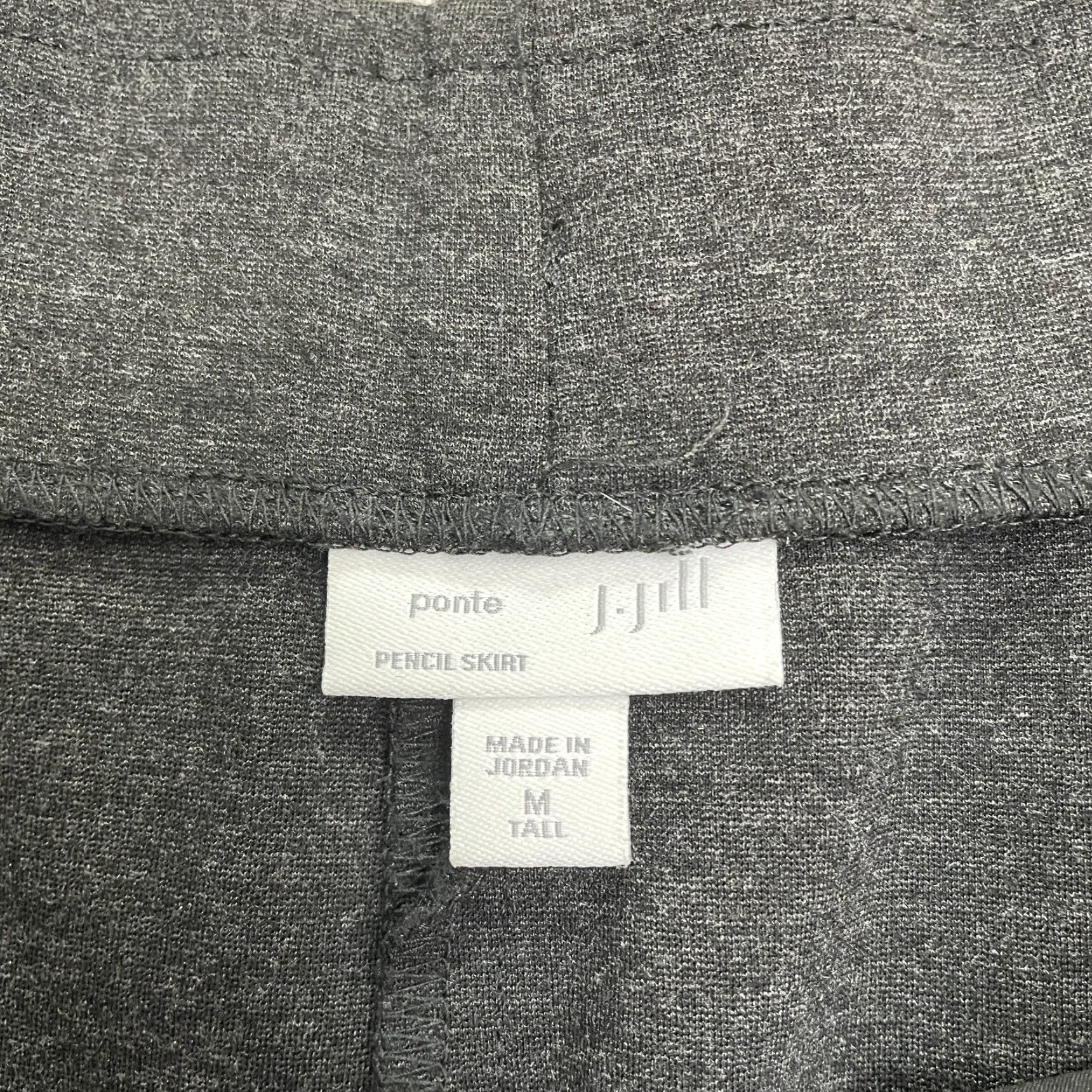 J. Jill J. Jill Pencil Skirt Womens Medium Tall Dark Gray Knee Length Stretch Workwear Knit Size 32" / US 10 / IT 46 - 3 Thumbnail