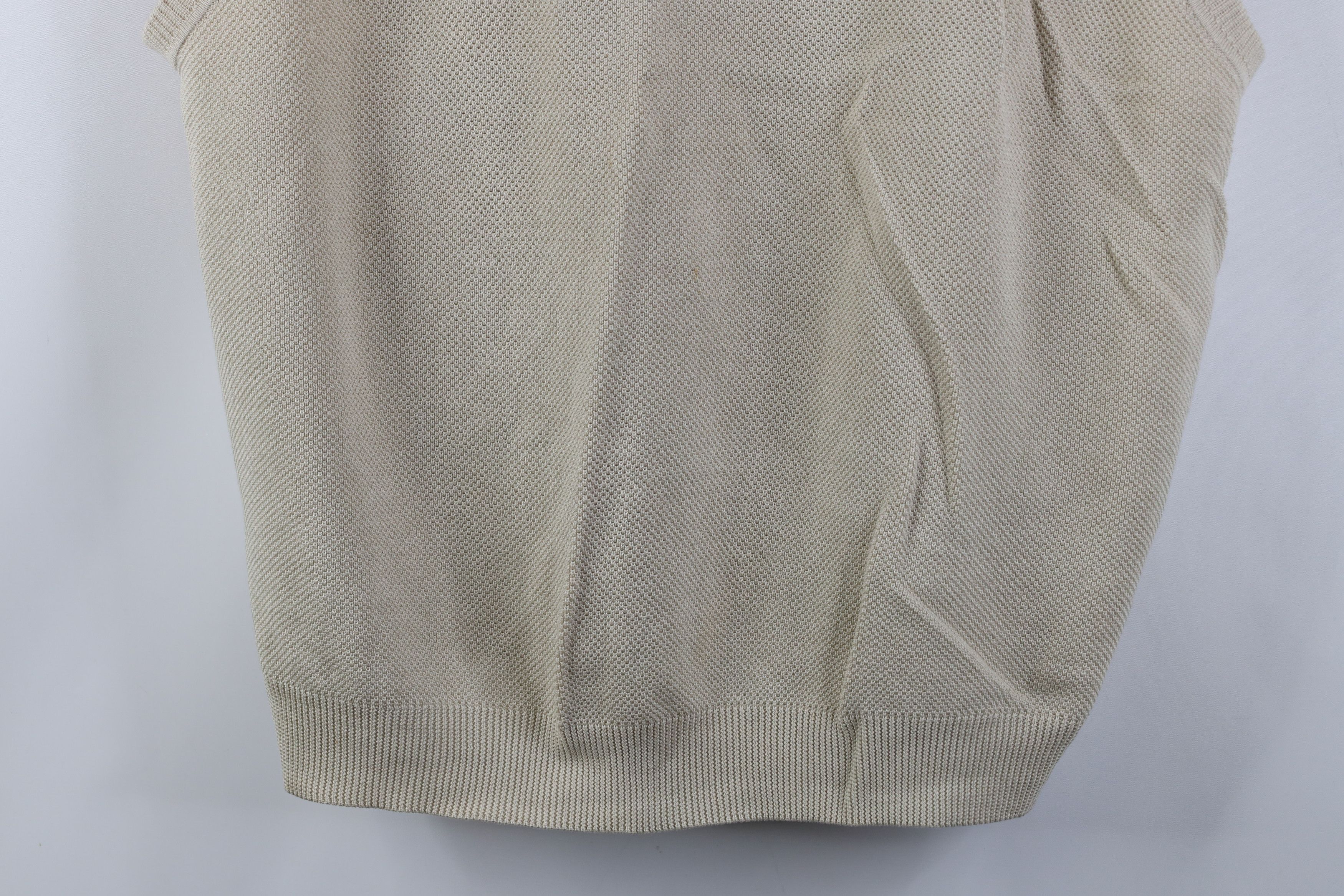 Vintage Vintage 90s Streetwear Thermal Knit Sweater Vest Beige Size US XXL / EU 58 / 5 - 3 Thumbnail