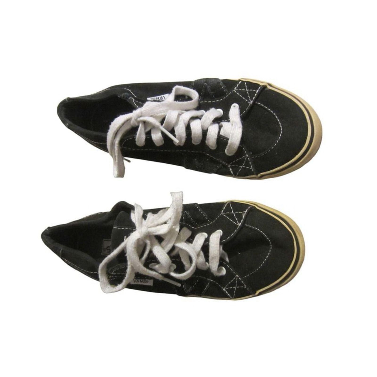 Vans Y2K Streetwear Black Canvas Lace-Up Sneakers VANS Women’s 7 Size US 7 / IT 37 - 2 Thumbnail