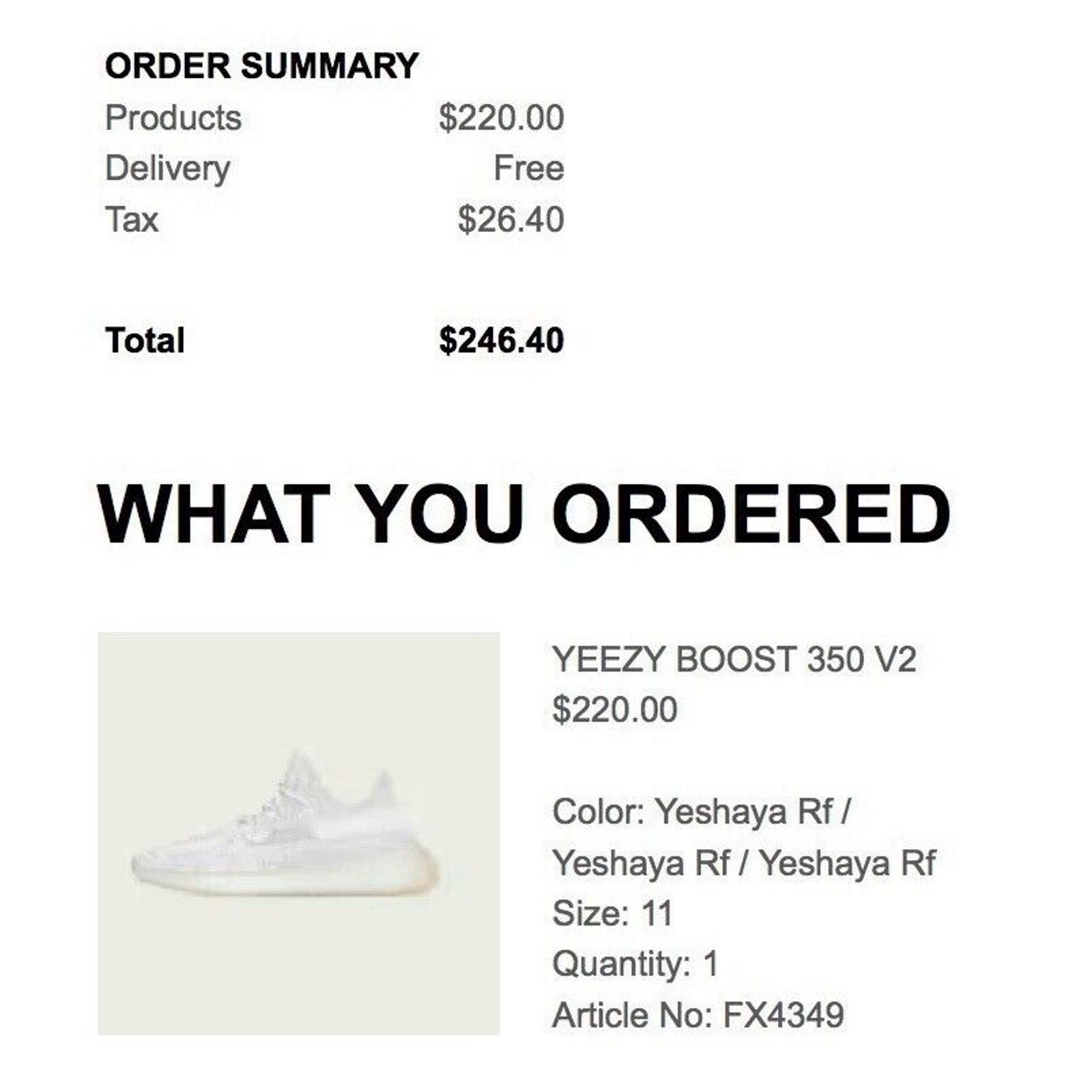 Adidas × Yeezy adidas Yeezy Boost 350 V2 Yeshaya Reflective FX4349 Size 11 Size US 11 / EU 44 - 13 Thumbnail