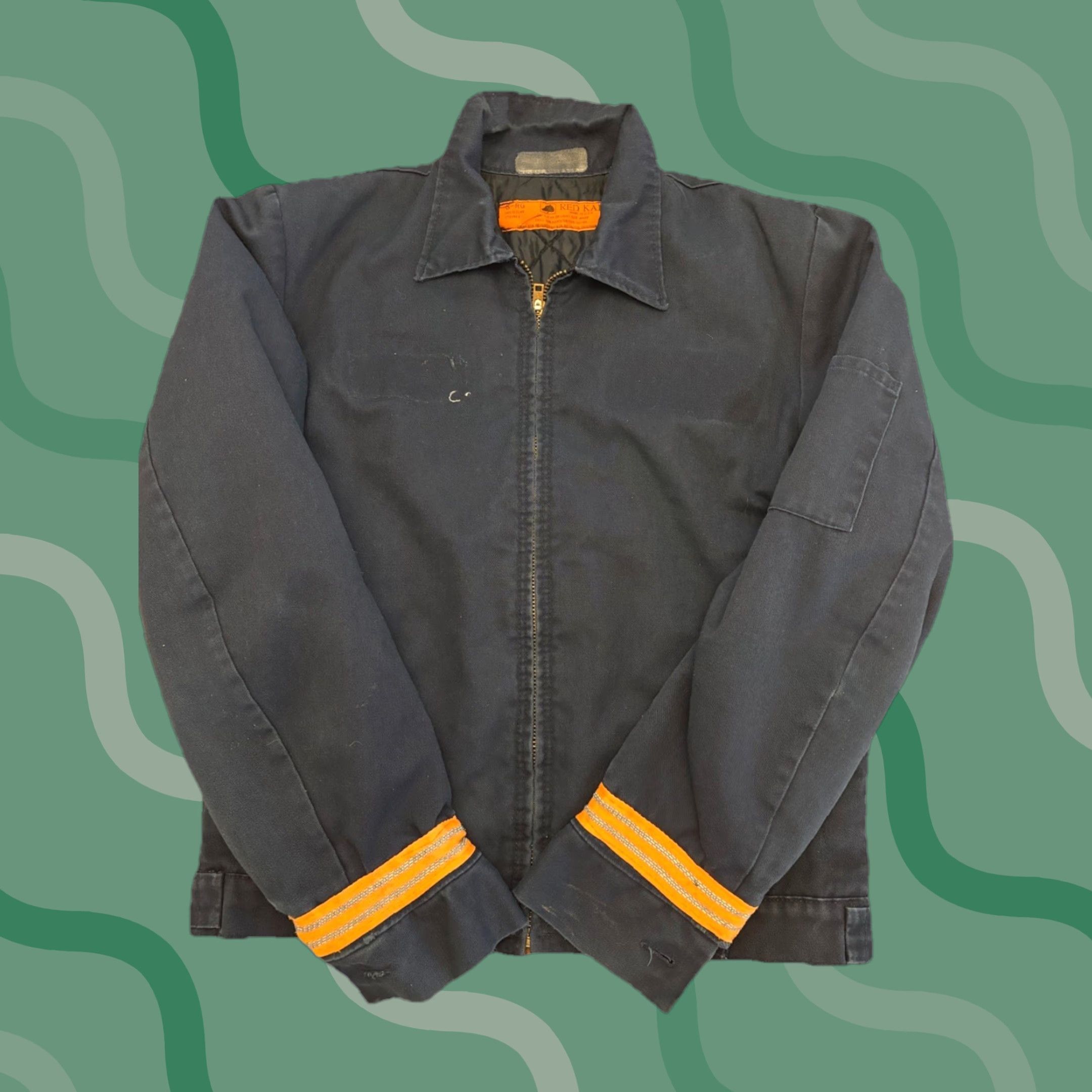 Vintage Vintage Aramark Mechanic Jacket Mens S Blue Quilted Lined Work Bomber Jacket Mid-Length Zip Zipper Button Outdoor Cotton Blend Size US S / EU 44-46 / 1 - 1 Thumbnail