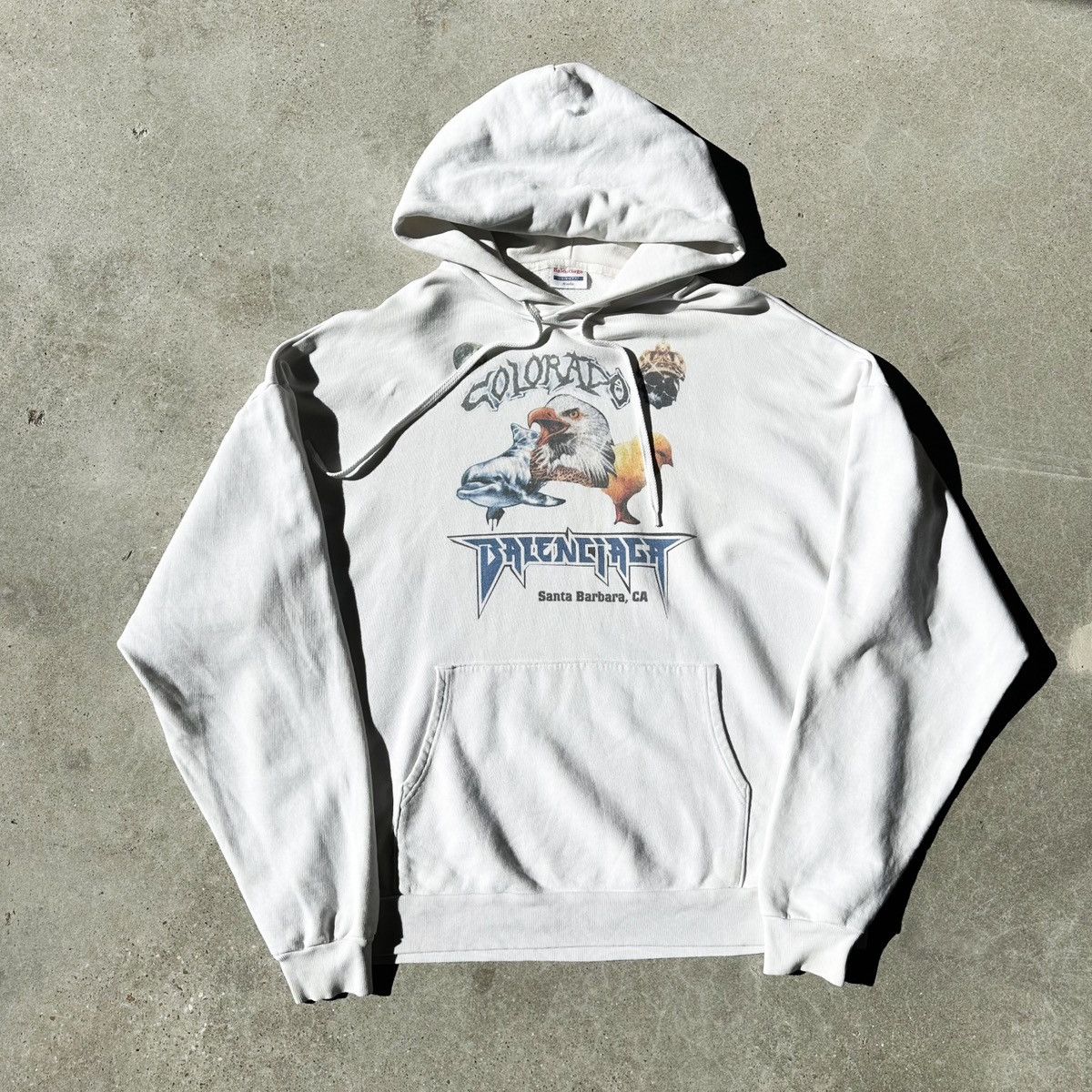 Balenciaga 1/1 2017 Balenciaga x Colette Paris Pop-Up Collage Hoodie Size US XL / EU 56 / 4 - 2 Thumbnail