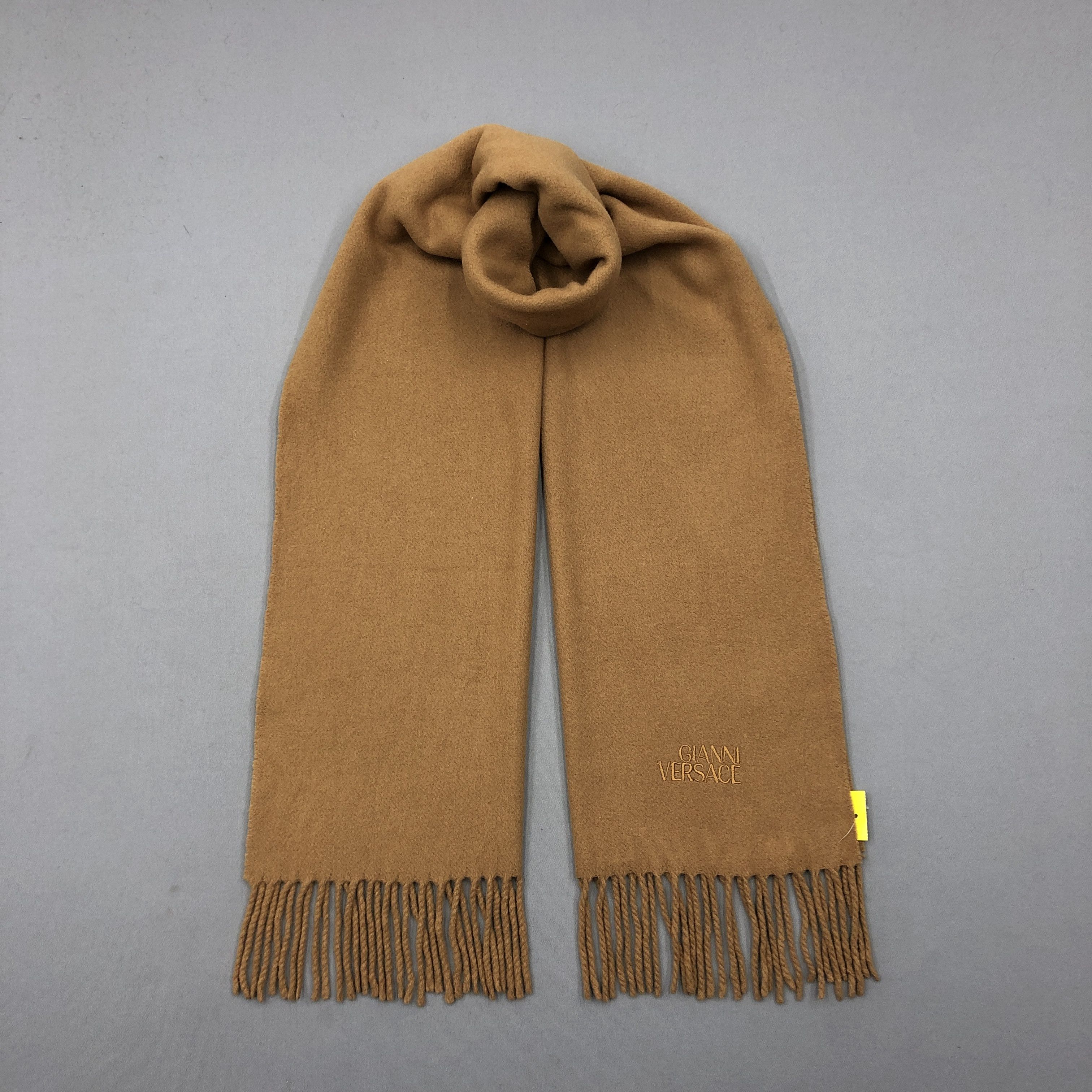 Japanese Brand Vintage Gianni Versace Scarf Muffler Wool Cashmere Scarves Size ONE SIZE - 1 Thumbnail