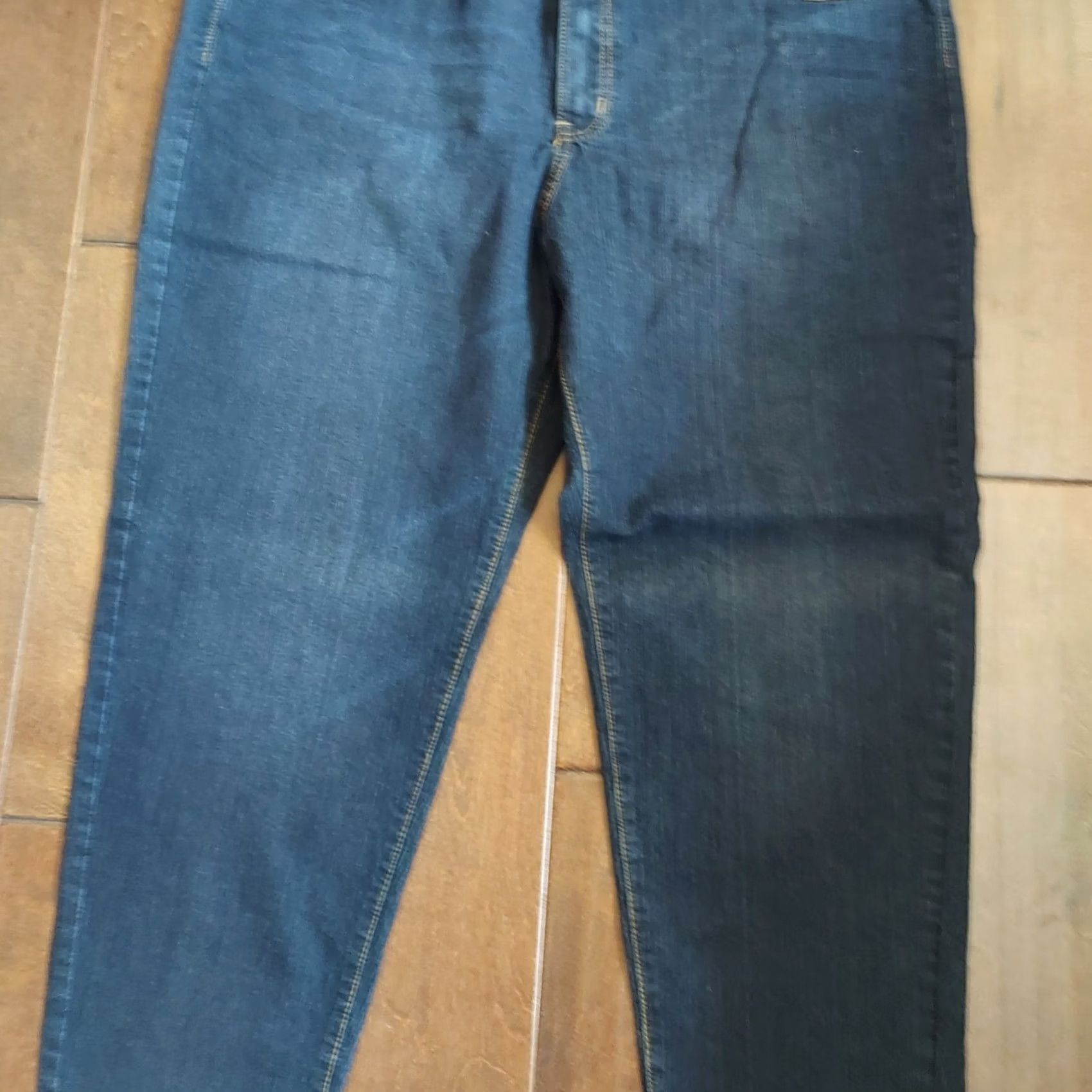 Vintage LAST Navy Blue Denim Jeans Studded Back Pockets Plus Size 20 Women Straight Jeans Navy Blue 20 Womens Size 42" / US 20 - 3 Thumbnail