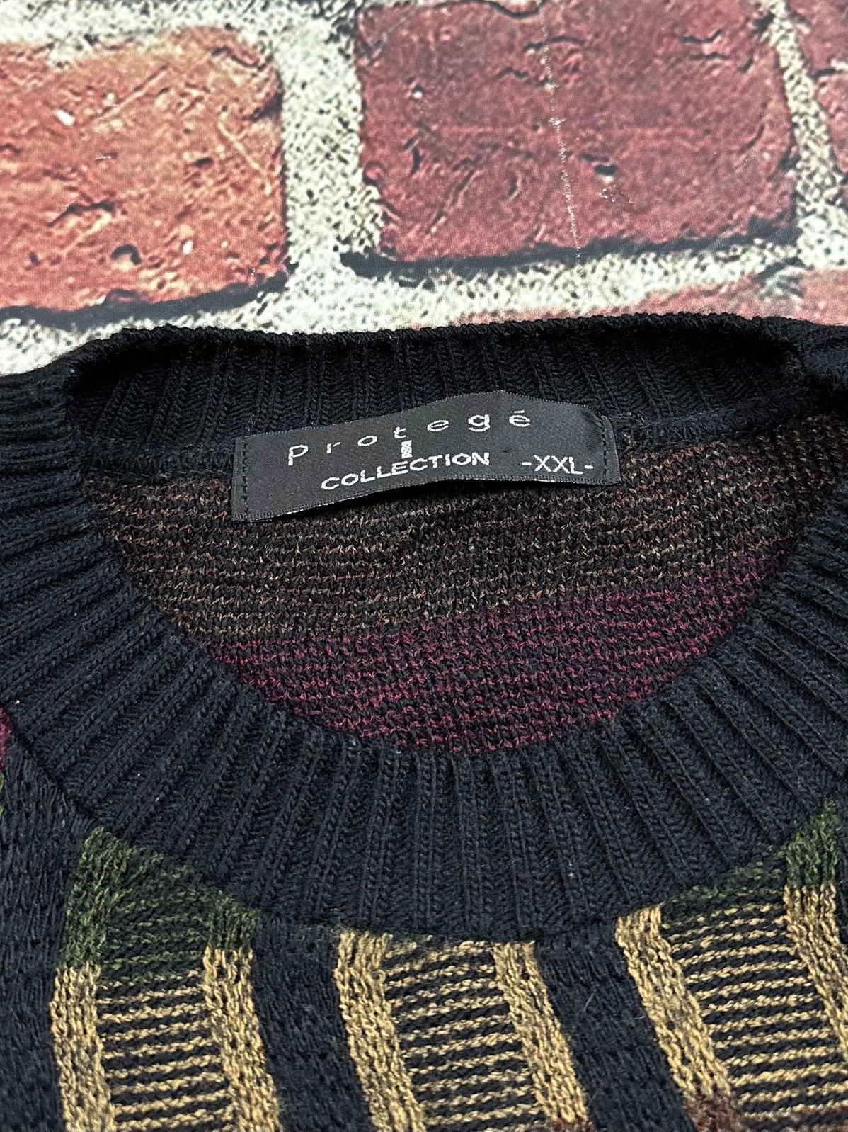 Protege Vintage Protege Collection Sweater Textured 3D Coogi Style Size US XXL / EU 58 / 5 - 8 Thumbnail