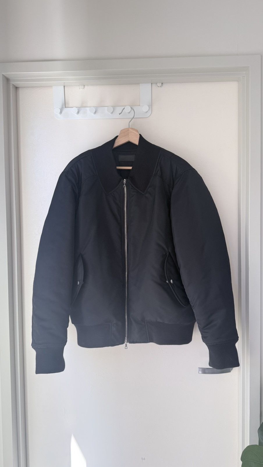 Vuja De Vuja de 010 beck destroyed hooded bomber in brushed cotton