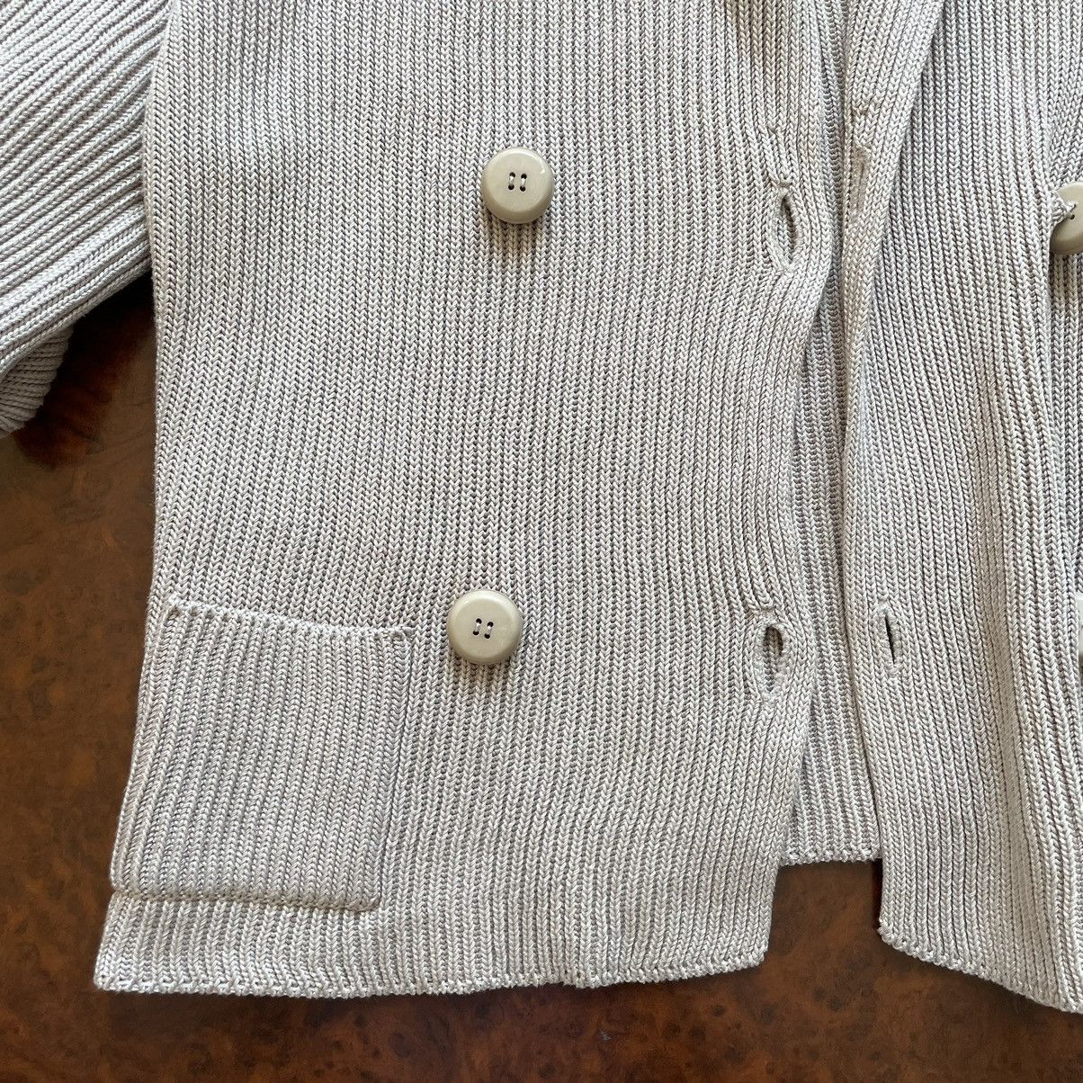 Prada Prada beige sweater 90s old cardigan aztec Navajo turtleneck Size S / US 4 / IT 40 - 6 Thumbnail