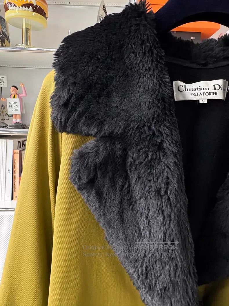 Dior Dior Black wool collar coat Size S / US 4 / IT 40 - 2 Thumbnail