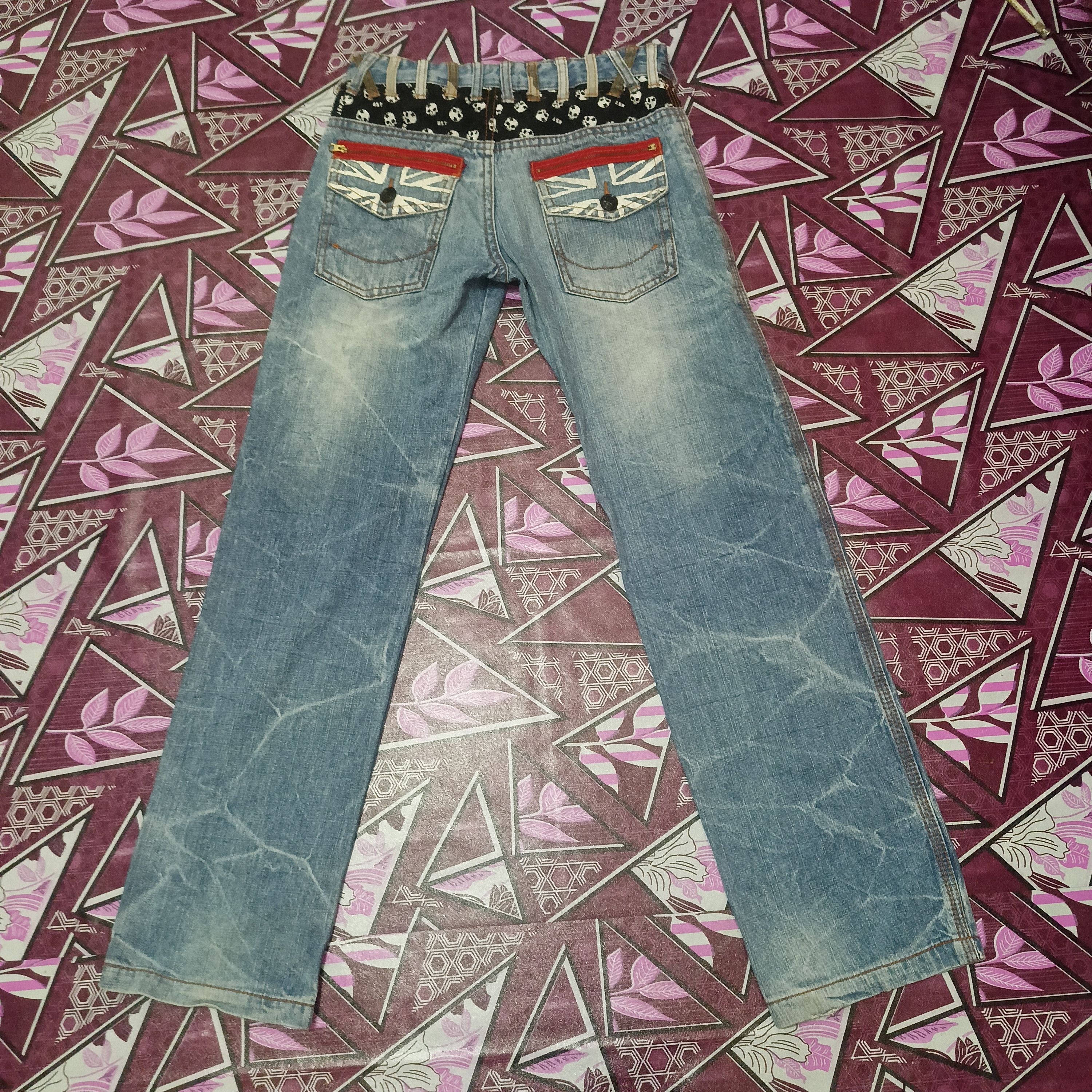 Japanese Brand RARE JEANS SKULLS BA-TSU STUDIOS BOY Flared Denim Size US 29 - 13 Thumbnail
