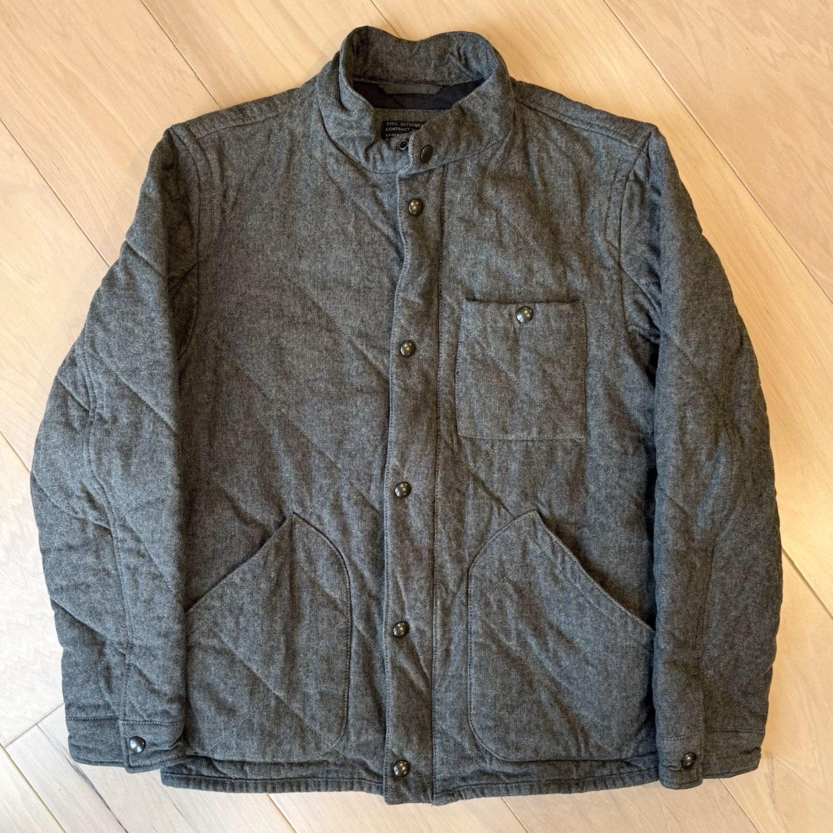 J.Crew J Crew Sussex Jacket Medium Gray Brown Full Zip Insulated Outerwear Military Shirt (or category) Size US M / EU 48-50 / 2 - 2 Thumbnail