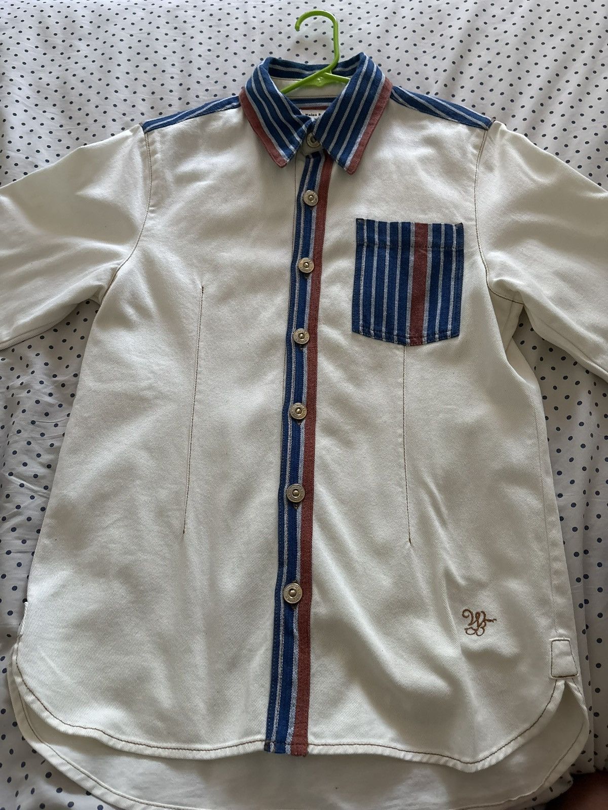 Wales Bonner Wales Bonner striped paneled shirt Size US M / EU 48-50 / 2 - 9 Thumbnail
