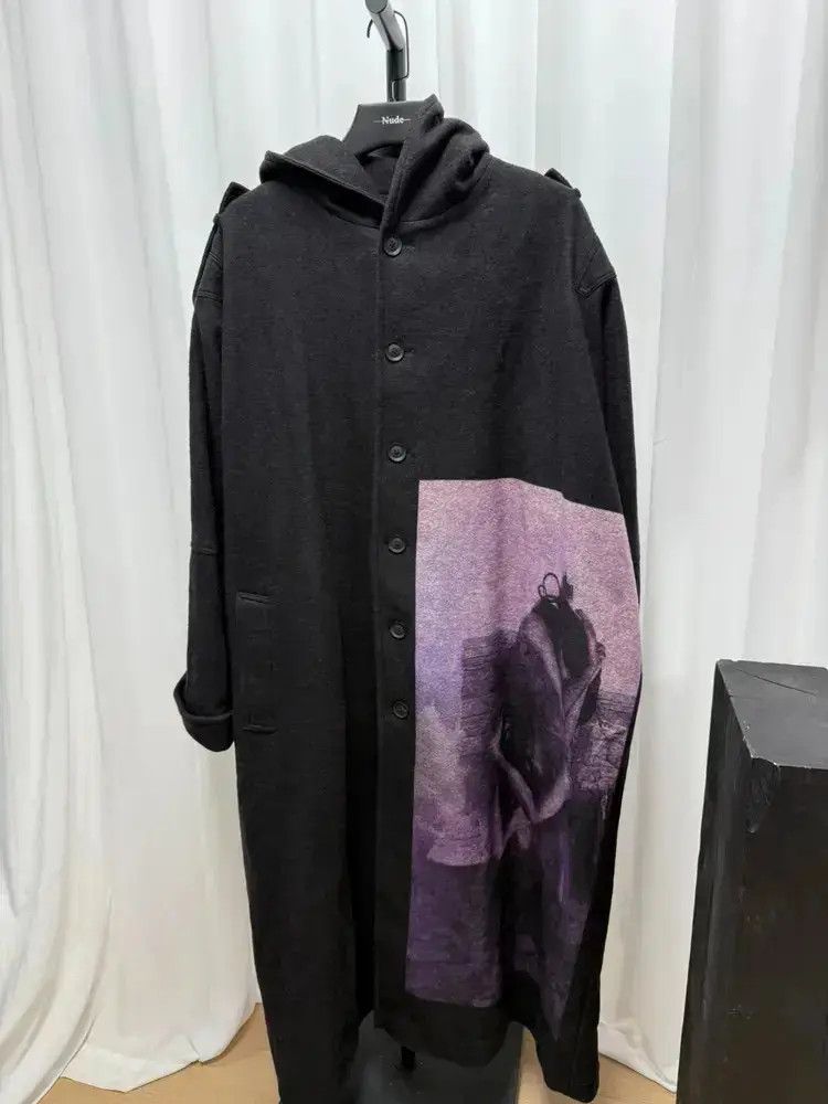 Yohji Yamamoto Yohji Yamamoto Pour Homme Figure Print Wool Coat Size US L / EU 52-54 / 3 - 1 Thumbnail