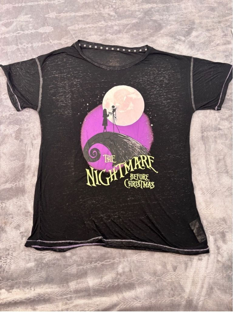 Disney Women's Disney Nightmare Before Christmas T-Shirt M/L Black Size L / US 10 / IT 46 - 1 Thumbnail