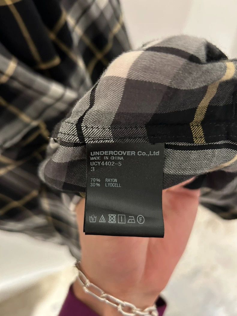 Undercover UNDERCOVER Short sleeve plaid shirt with silk and Lyocell a Size US L / EU 52-54 / 3 - 6 Thumbnail