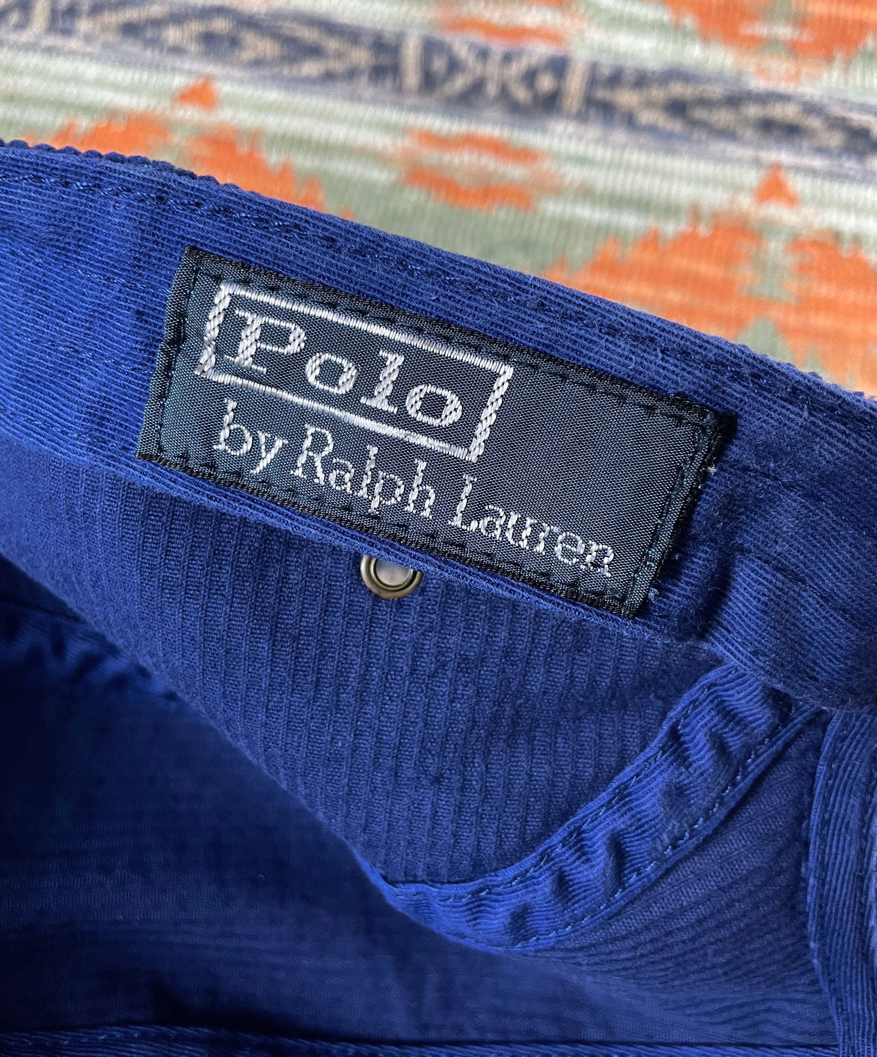 Polo Ralph Lauren Polo Ralph Lauren Corduroy 5 Panel Leather Baseball Cap Hat Size ONE SIZE - 6 Thumbnail