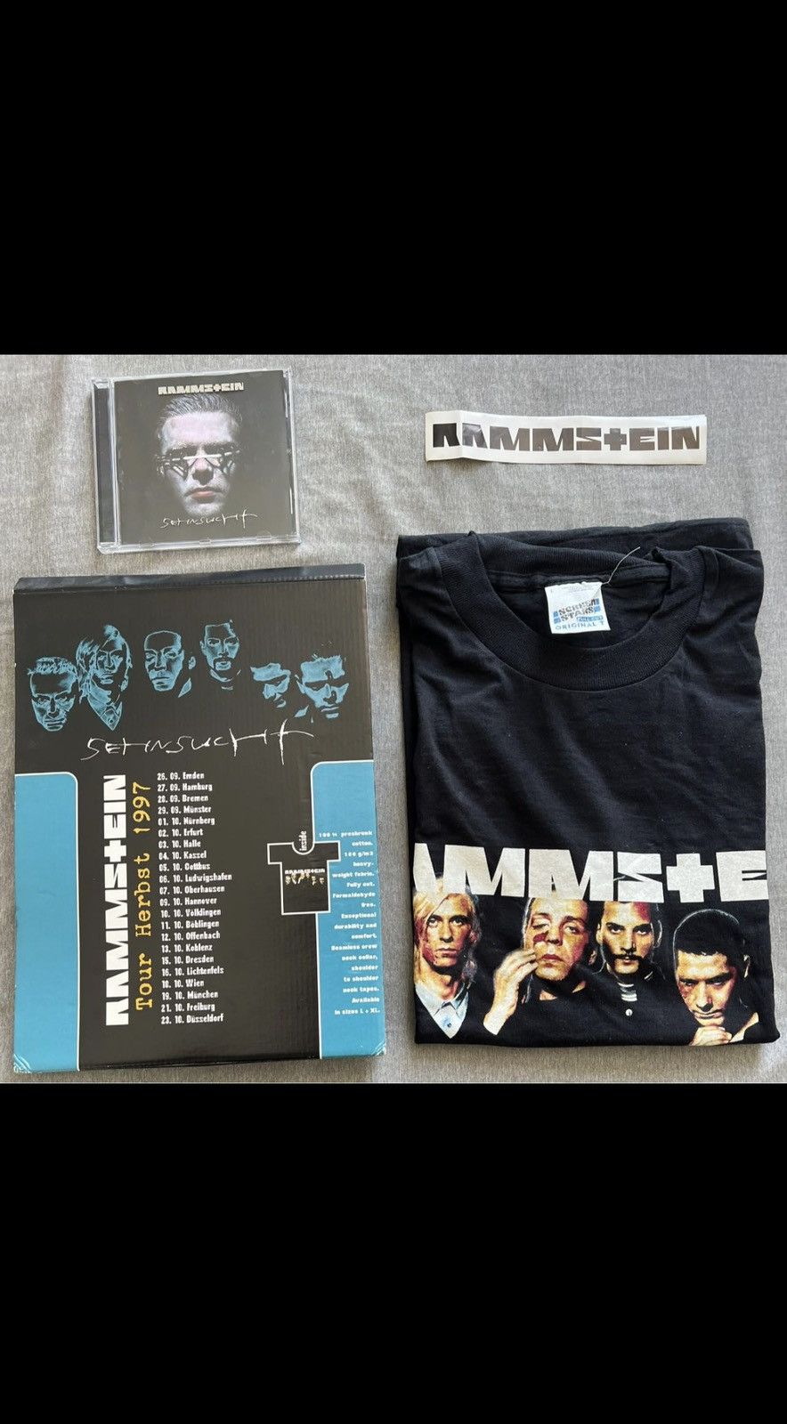 Band Tees Vintage 90s Rammstein Faces Sehnsucht T-shirt Industrial Size US XL / EU 56 / 4 - 9 Thumbnail
