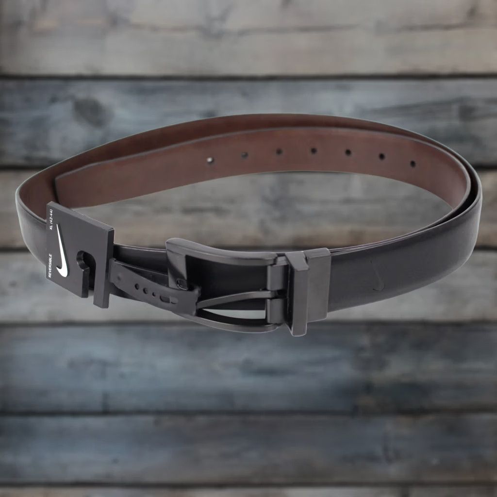 Nike Nike Men's Reversible 1.5" Belt Golf Carbon Fiber Texture XL Black Buckle Black Size ONE SIZE - 1 Thumbnail