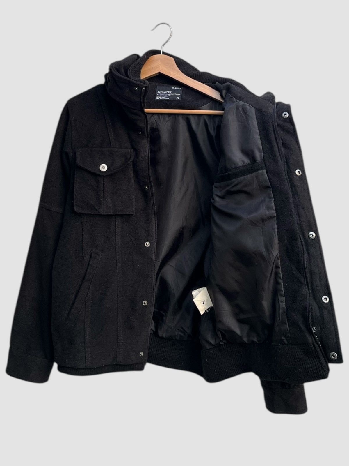 Le Grande Bleu (L.G.B.) Amorte Black Hooded Utility Bono Jacket Size US M / EU 48-50 / 2 - 3 Thumbnail